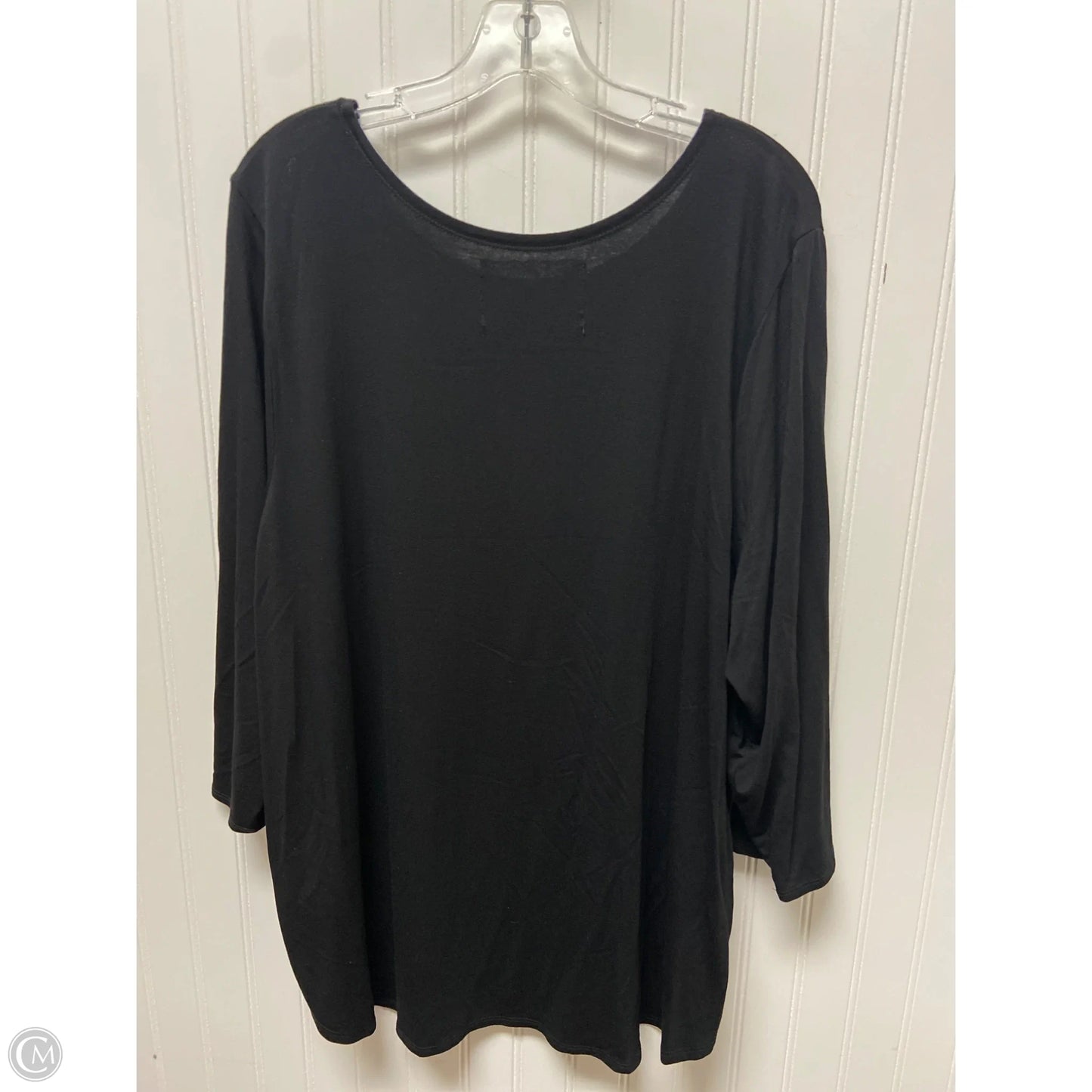 Top Long Sleeve Basic By Cupio In Black, Size: 2x