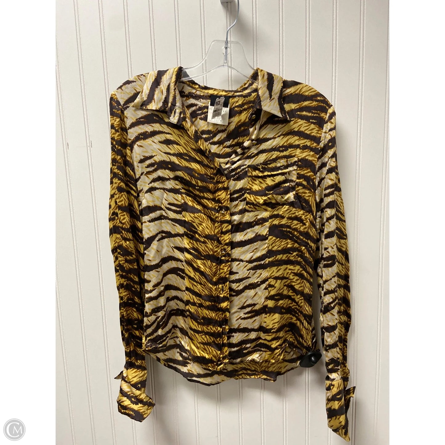Top Long Sleeve Luxury Designer By Dolce And Gabbana In Animal Print, Size: S