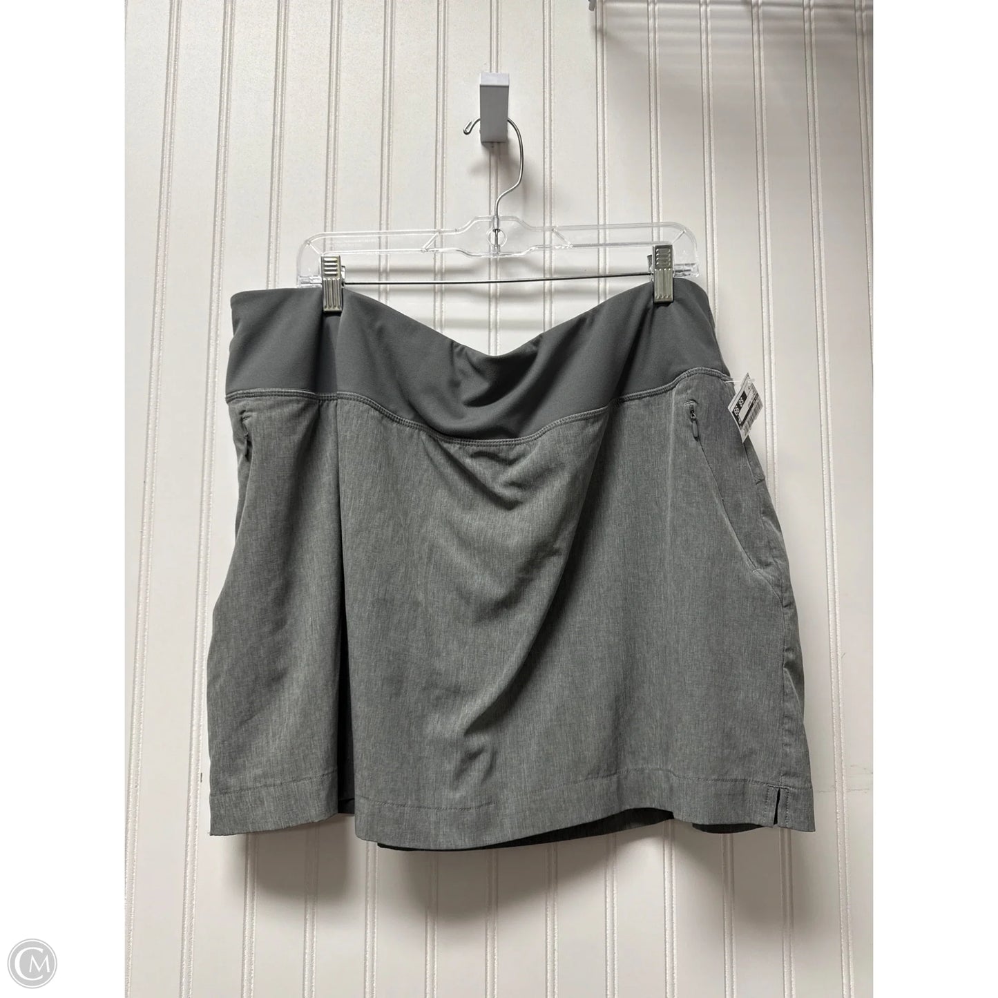 Athletic Skort By Mta Pro In Grey, Size: 2x