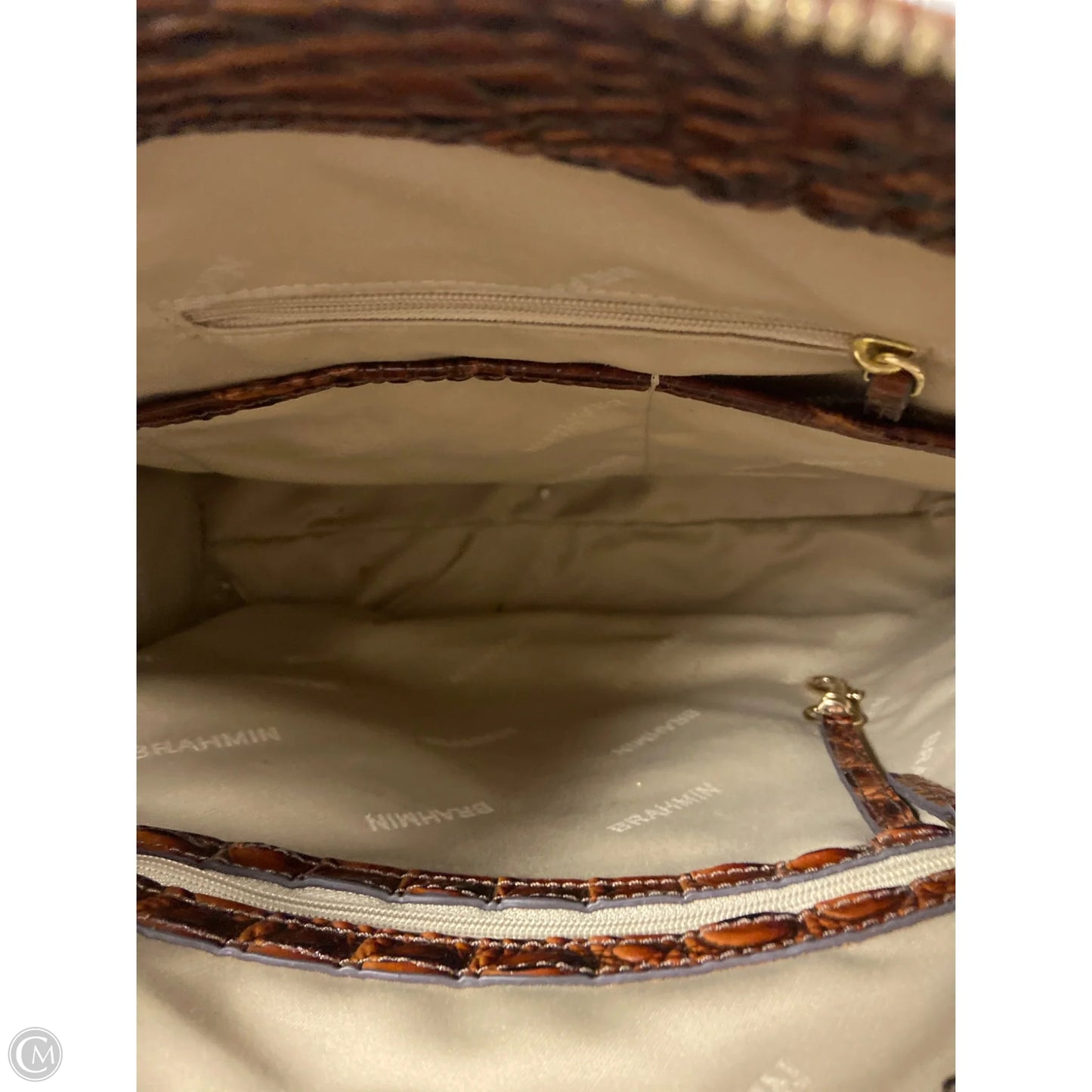 Handbag Designer By Brahmin, Size: Large