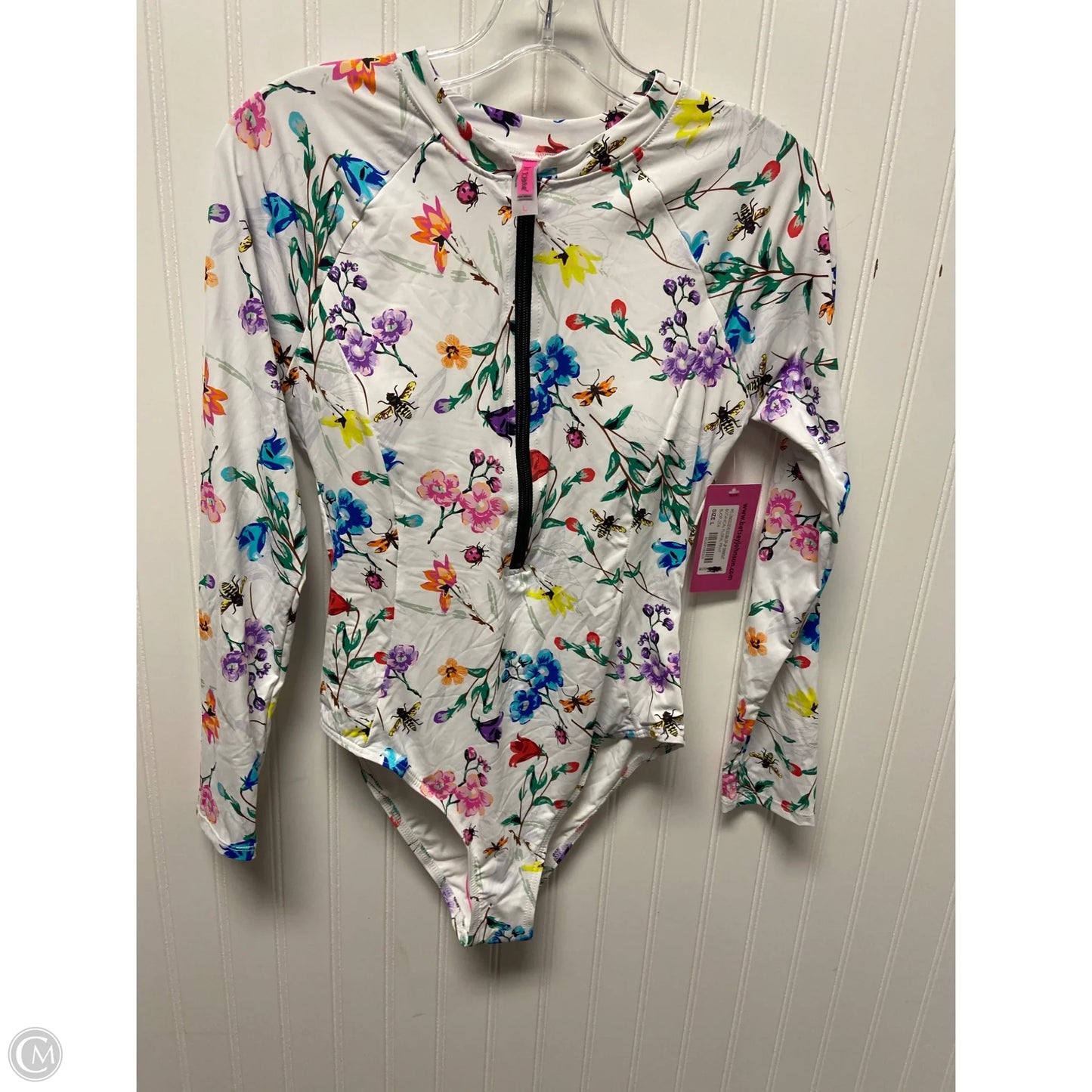 Swimsuit By Betsey Johnson In White, Size: L