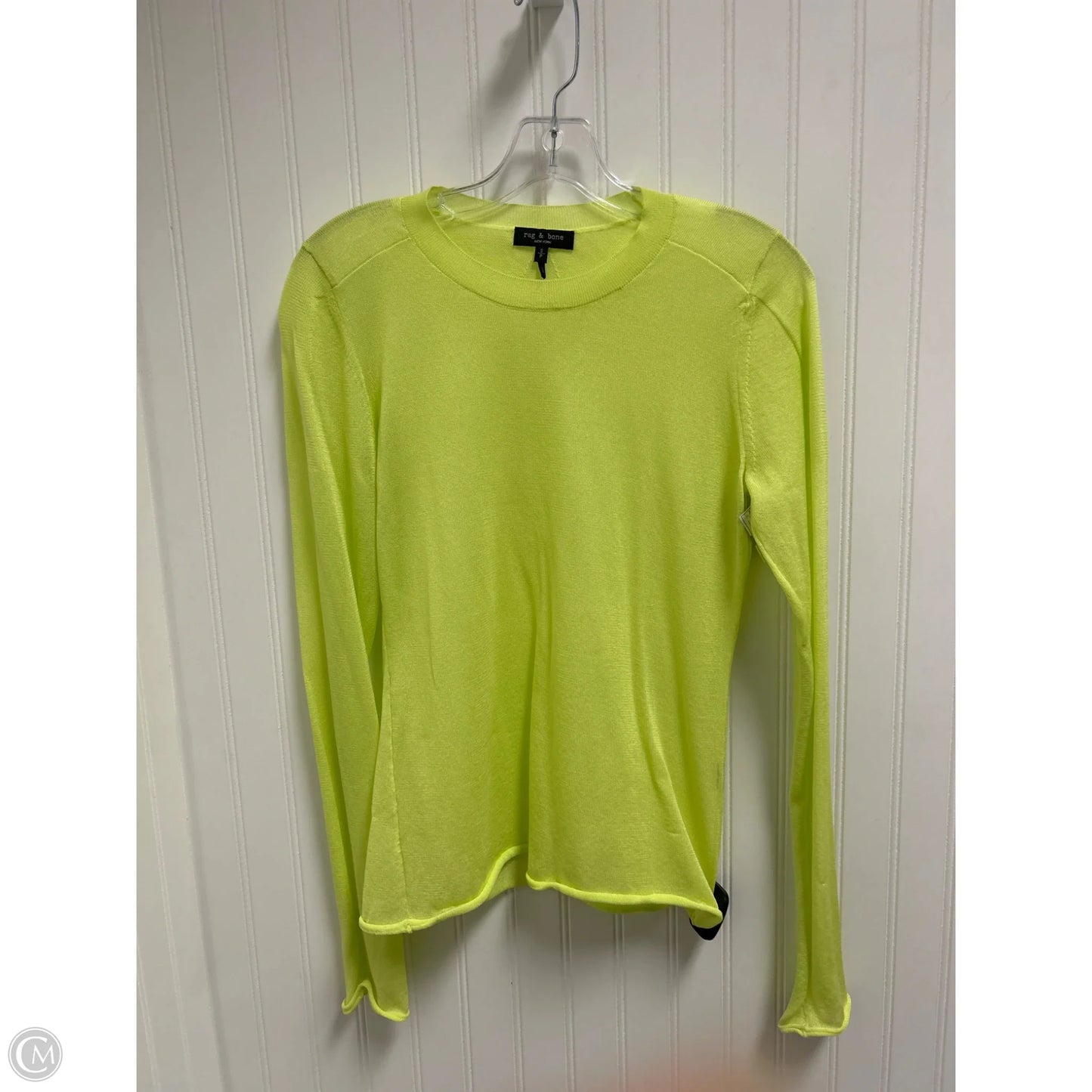Top Long Sleeve By Rag And Bone In Chartreuse, Size: S