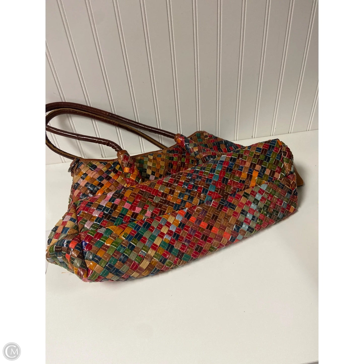 Handbag Leather By Cmc, Size: Large