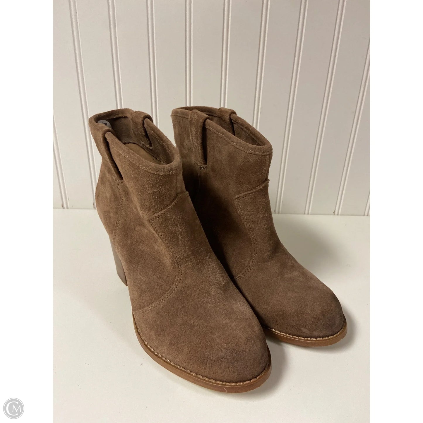 Boots Ankle Heels By Splendid In Brown, Size: 8.5