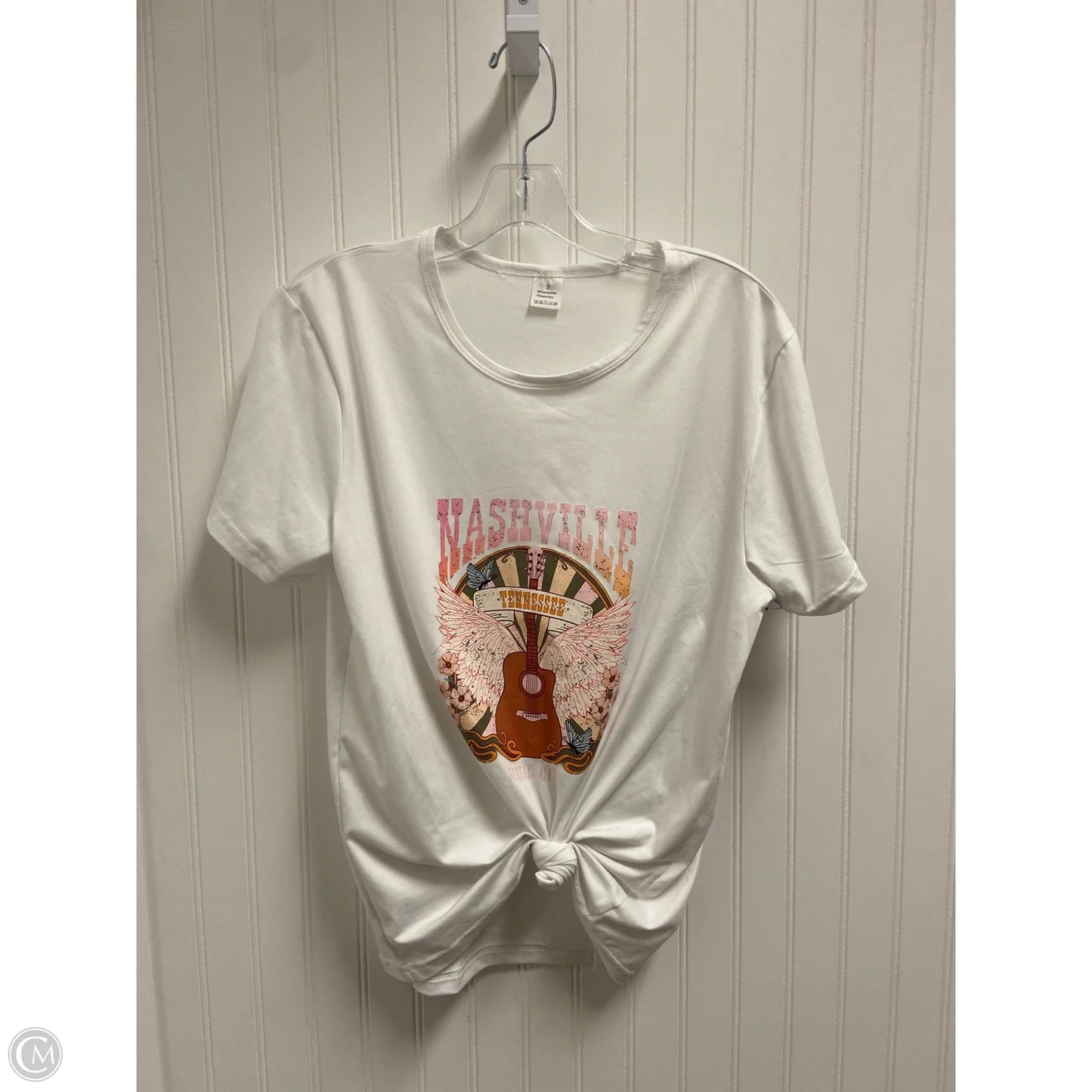 Top Short Sleeve By Clothes Mentor In White, Size: S