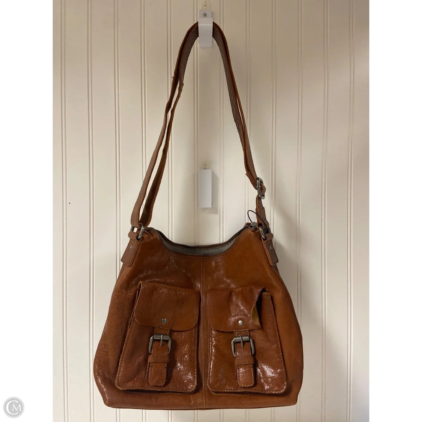 Handbag Leather By Cmb, Size: Medium
