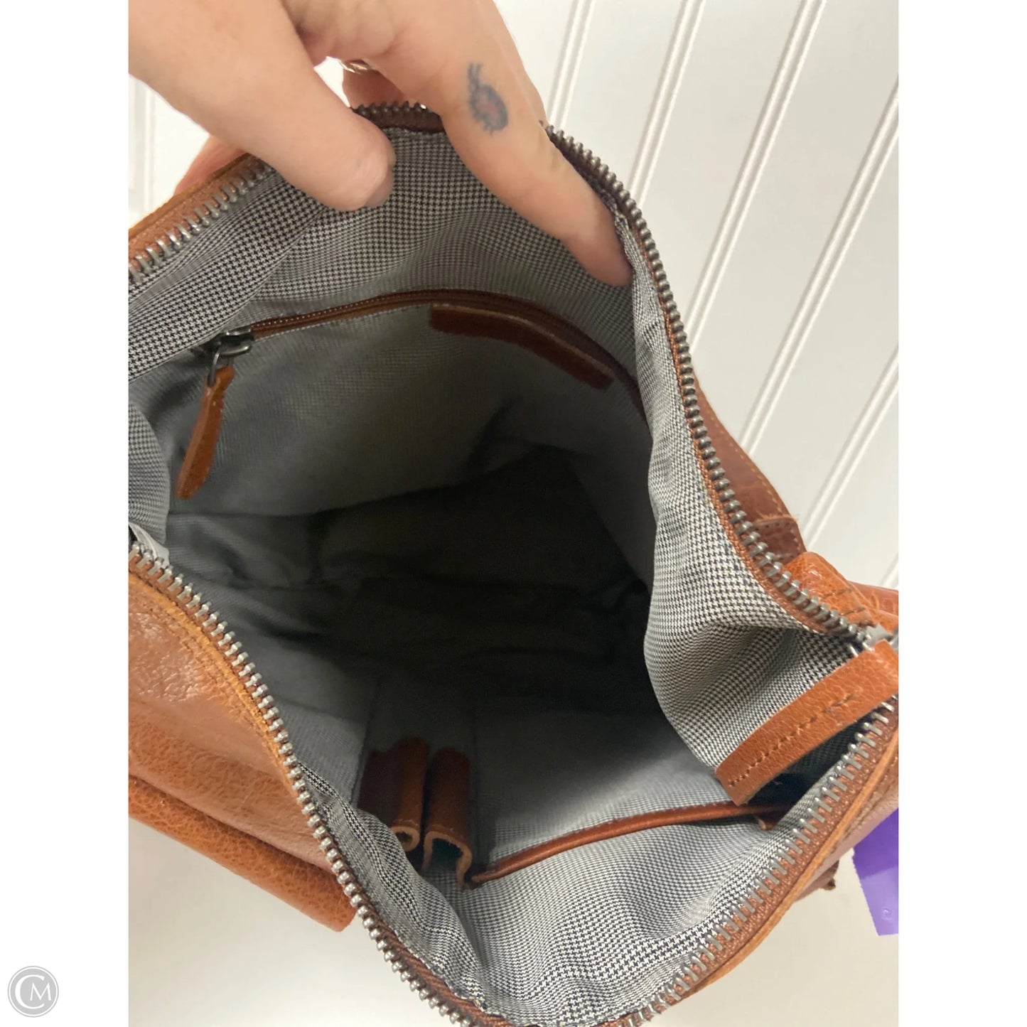 Handbag Leather By Cmb, Size: Medium