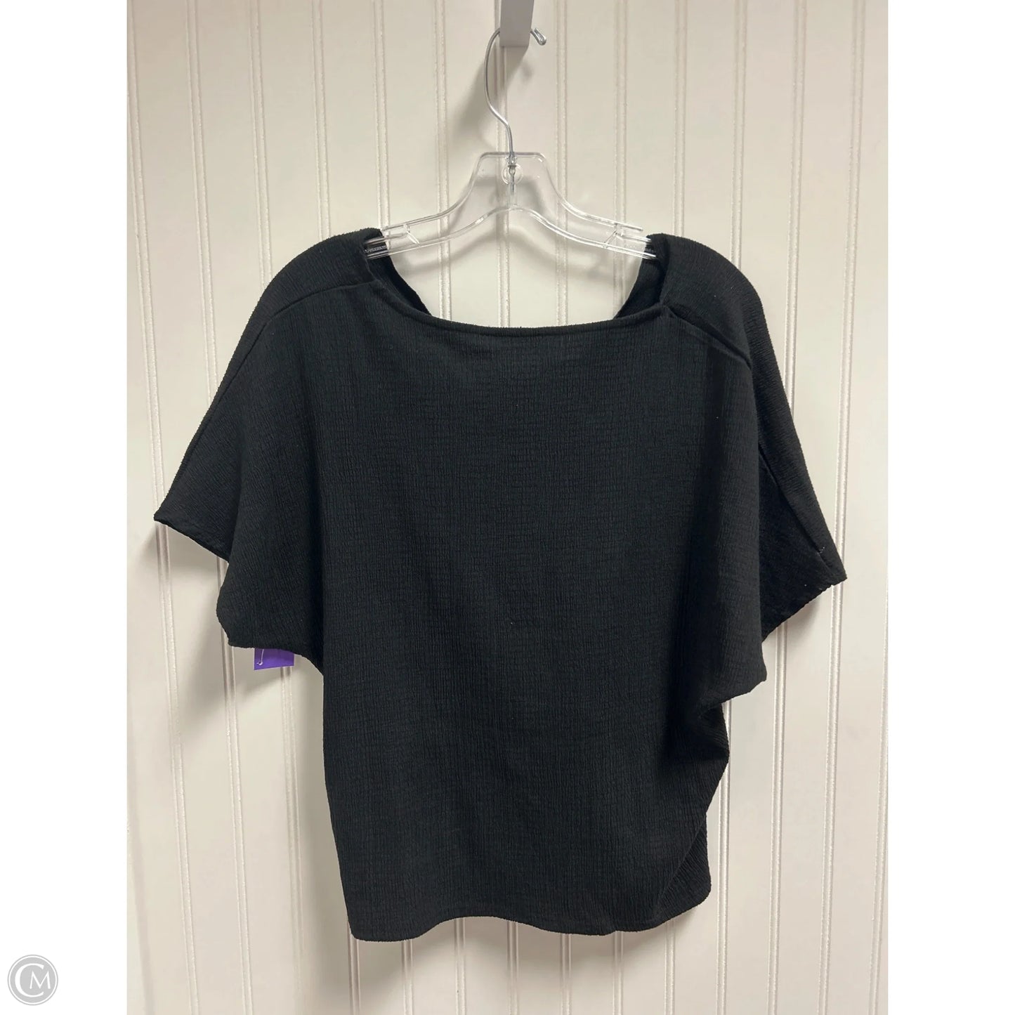 Top Short Sleeve By Zara In Black, Size: M