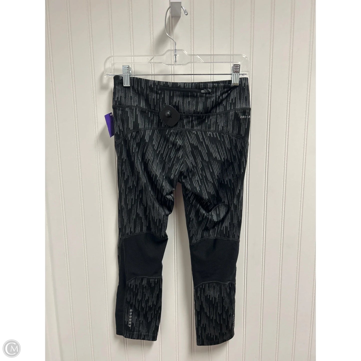 Athletic Leggings By Nike In Black & Grey, Size: S