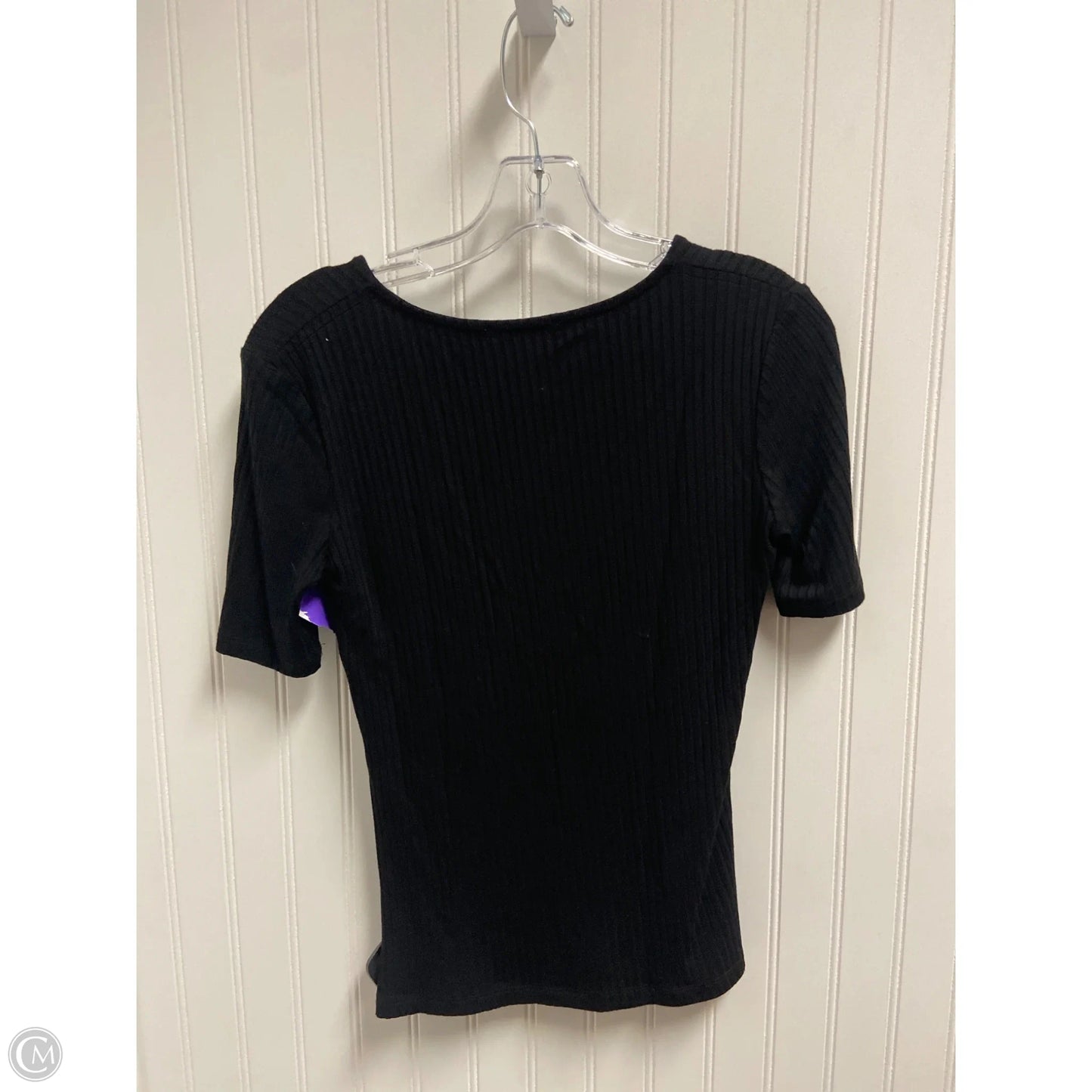 Top Short Sleeve By Zara In Black, Size: S