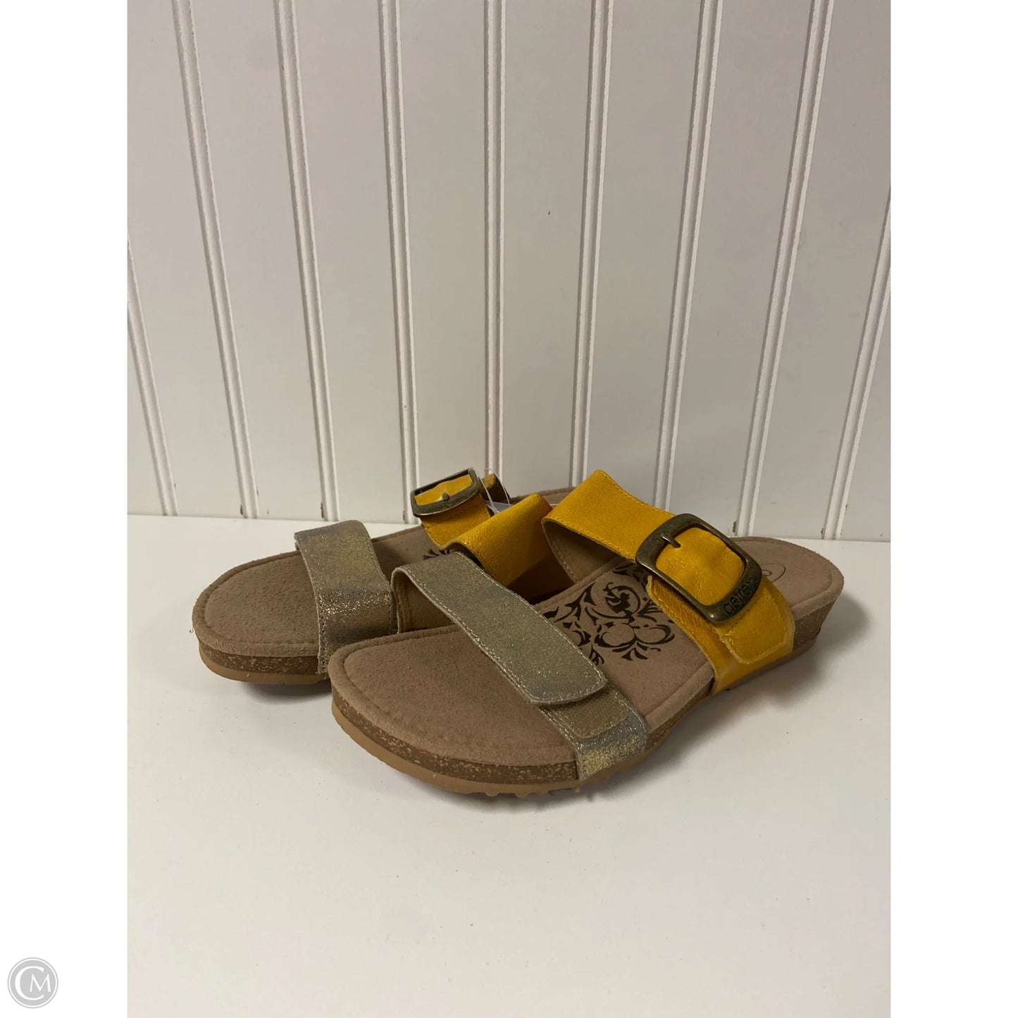 Sandals Flats By Aetrex In Yellow, Size: 6.5