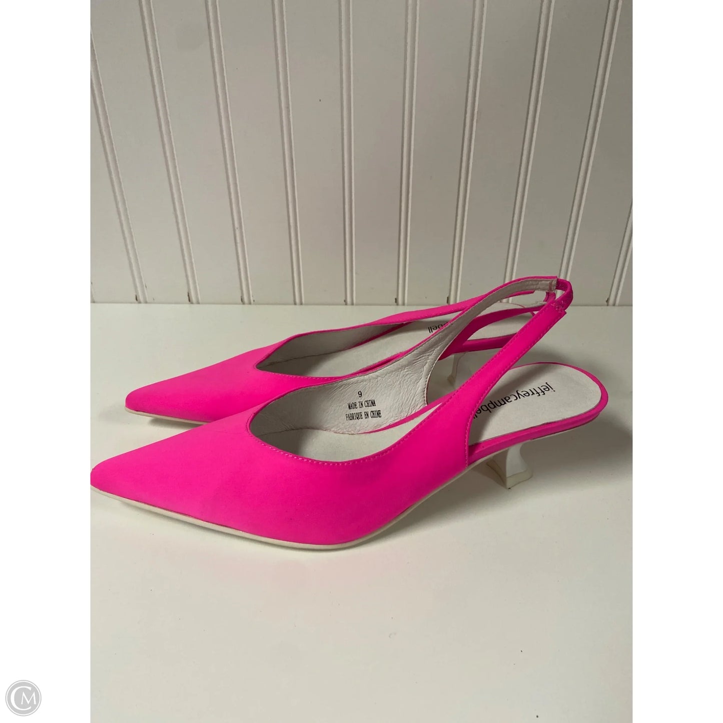 Shoes Heels Kitten By Jeffery Campbell In Pink & White, Size: 9