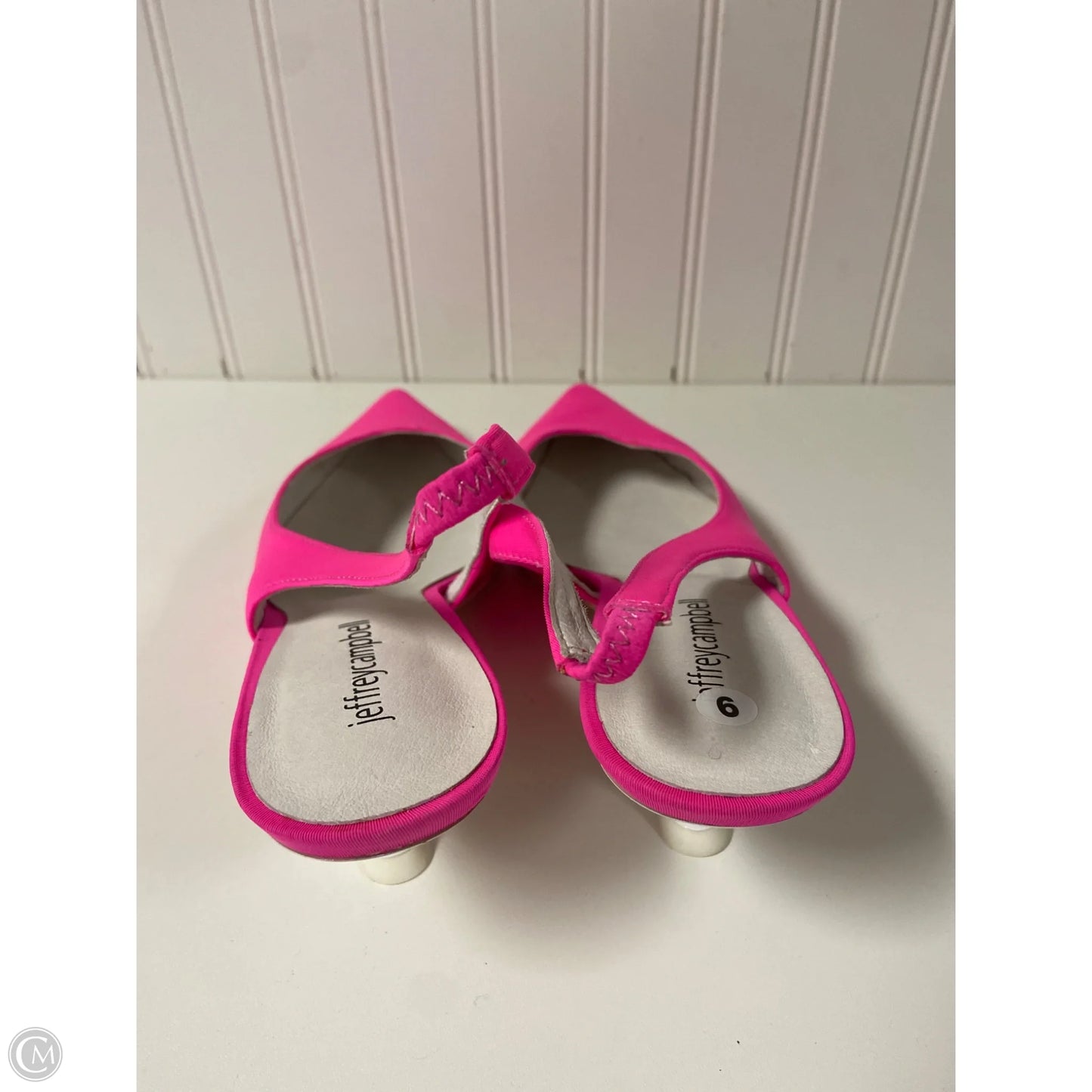 Shoes Heels Kitten By Jeffery Campbell In Pink & White, Size: 9