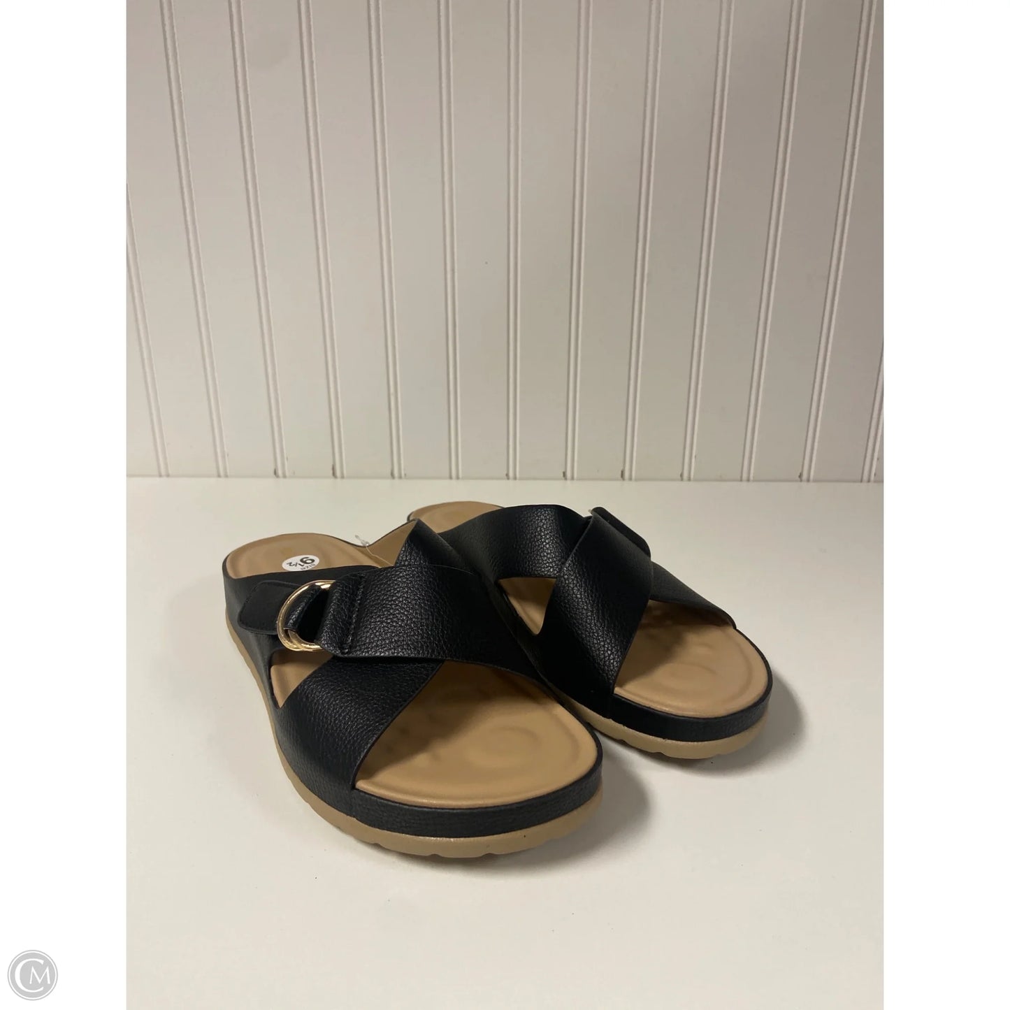 Sandals Flats By Spring Step In Black, Size: 9.5