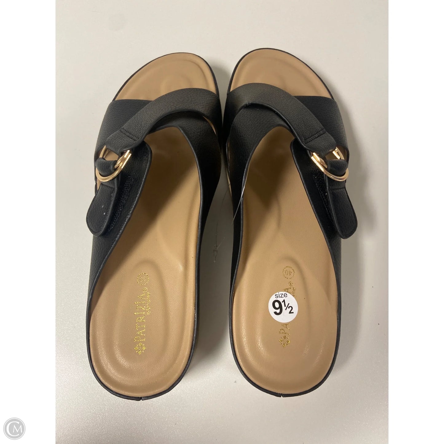 Sandals Flats By Spring Step In Black, Size: 9.5