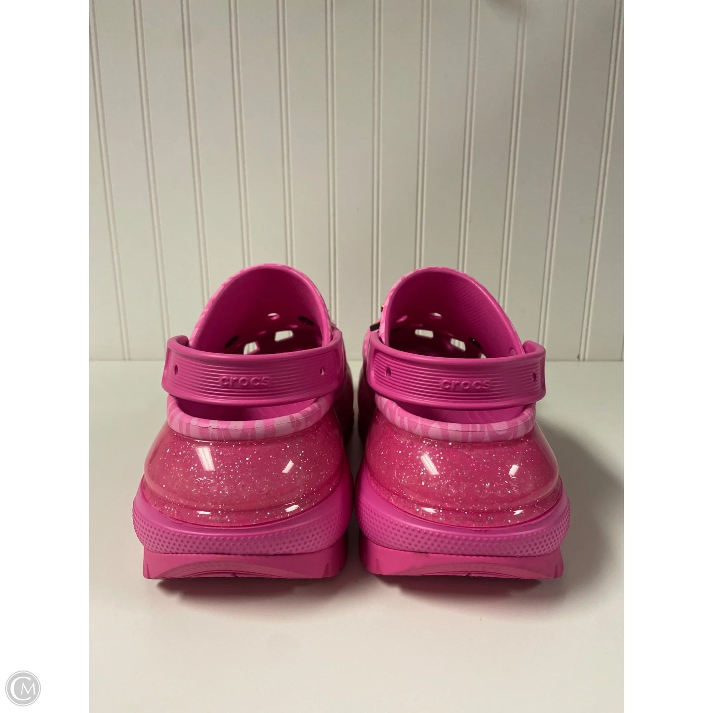 Shoes Heels Platform By Crocs In Pink, Size: 11