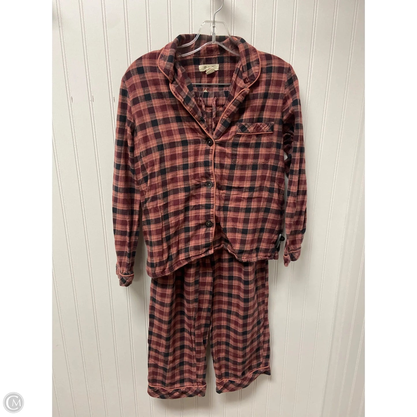 Pajamas 2pc By Madewell In Checkered Pattern, Size: Xs