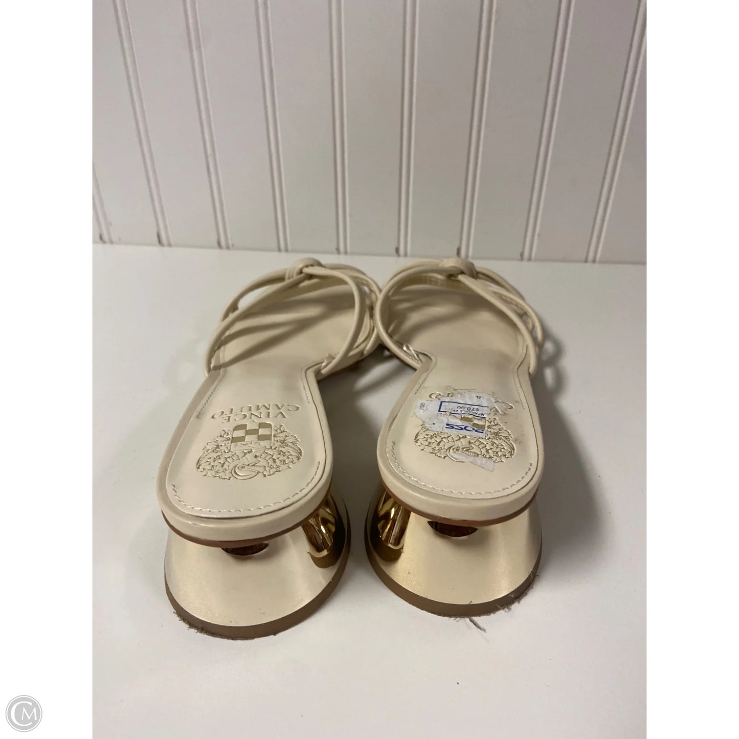 Sandals Heels Kitten By Vince Camuto In Ivory, Size: 9
