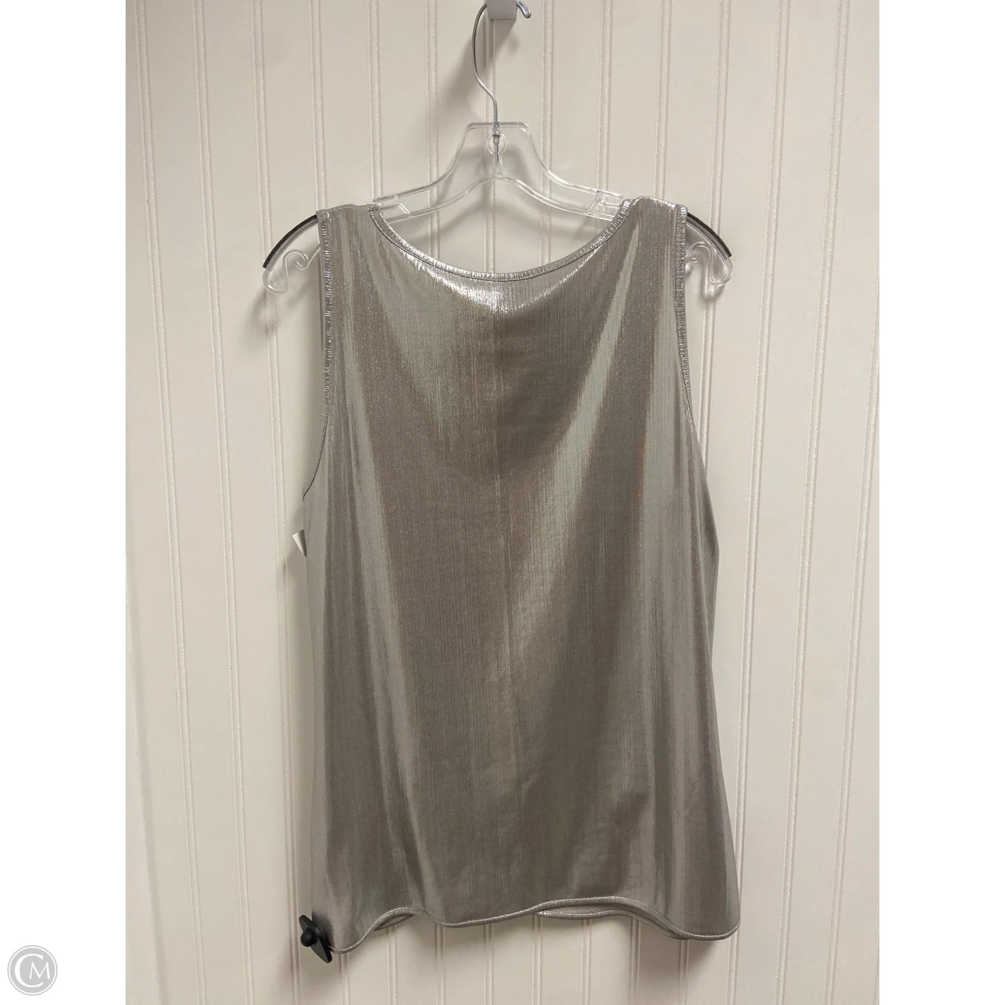Top Sleeveless By Inc In Silver, Size: L