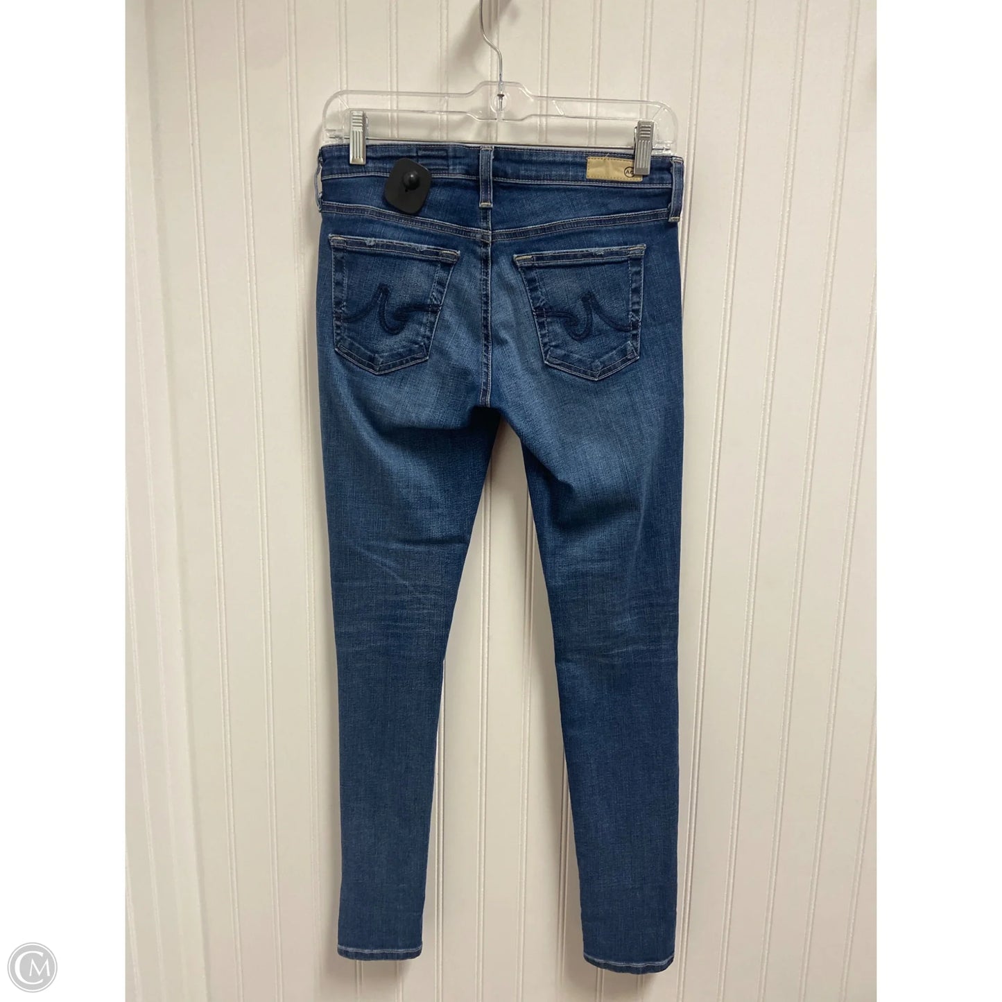 Jeans Skinny By Adriano Goldschmied In Blue Denim, Size: 8