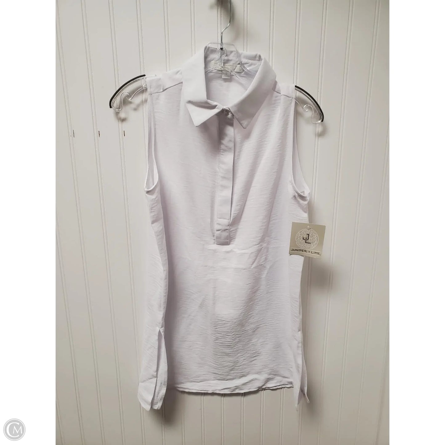 Top Sleeveless By Clothes Mentor In White, Size: S