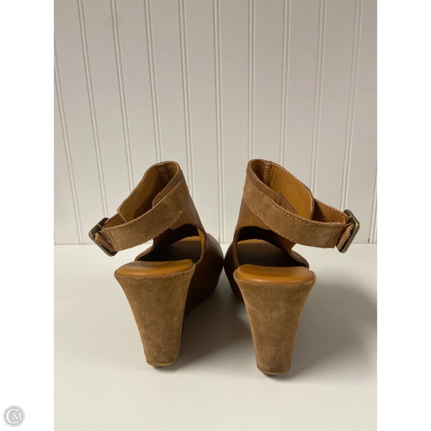 Sandals Heels Wedge By Kork Ease In Tan, Size: 8