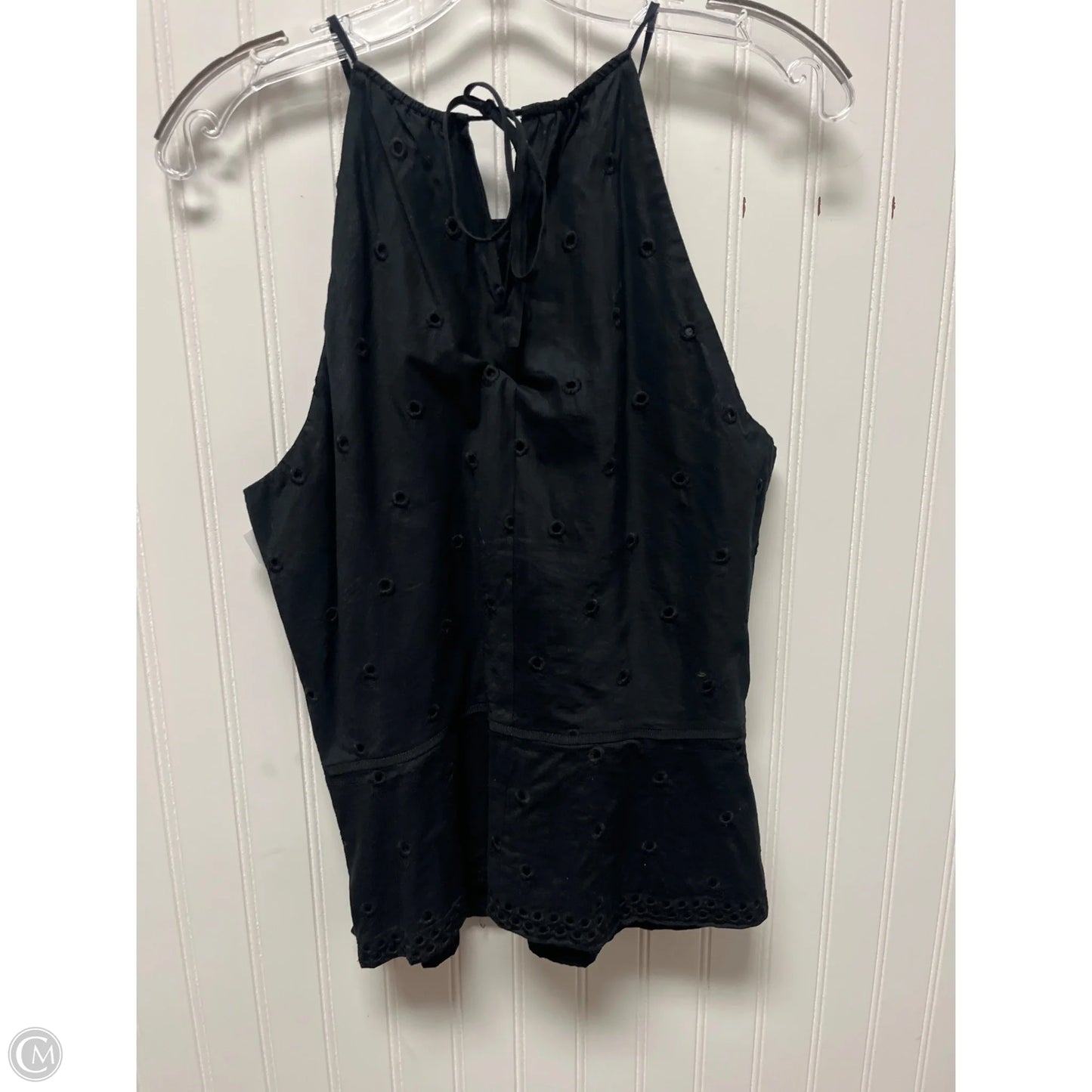 Top Sleeveless By Ann Taylor In Black, Size: L
