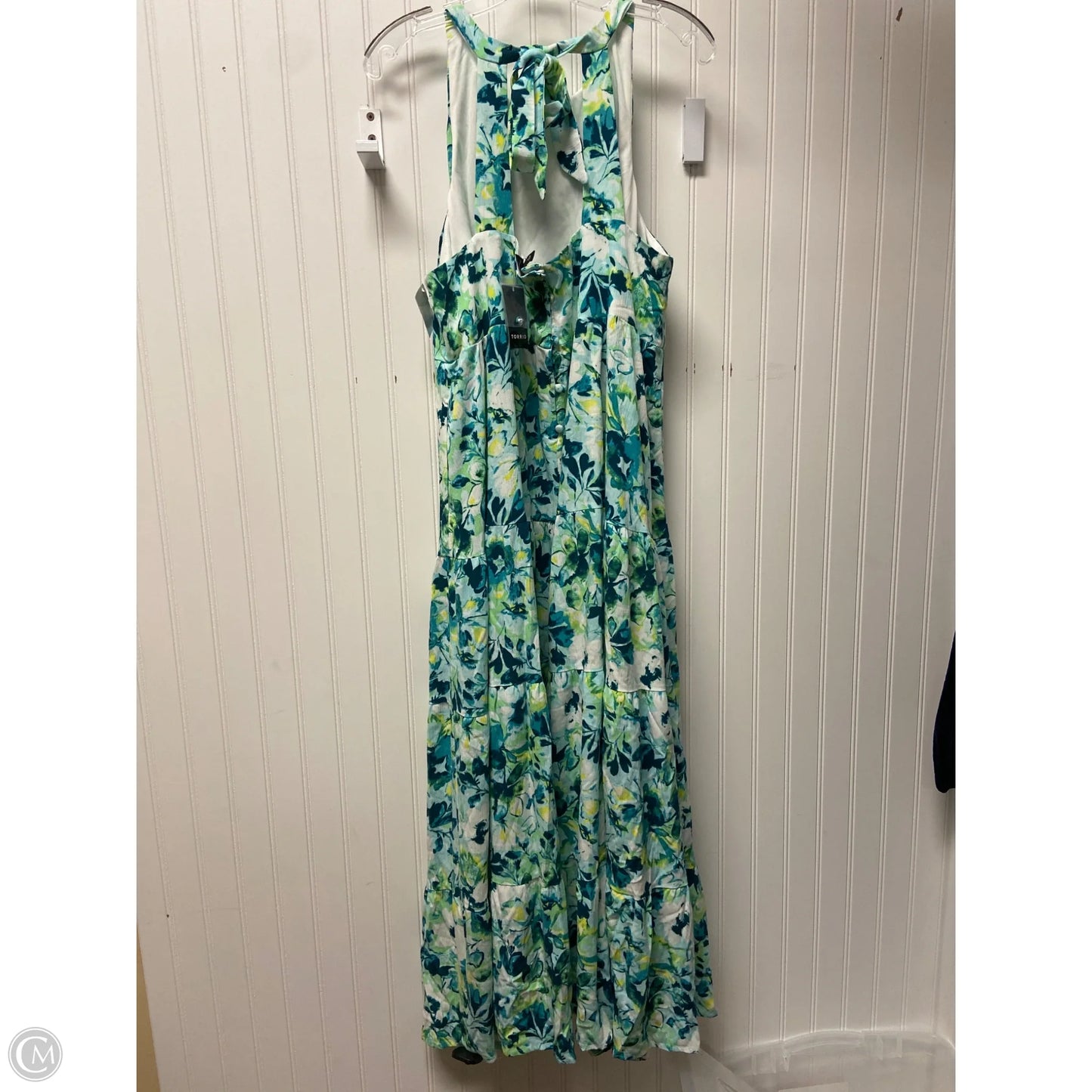 Dress Casual Maxi By Torrid In Blue & White, Size: 1x