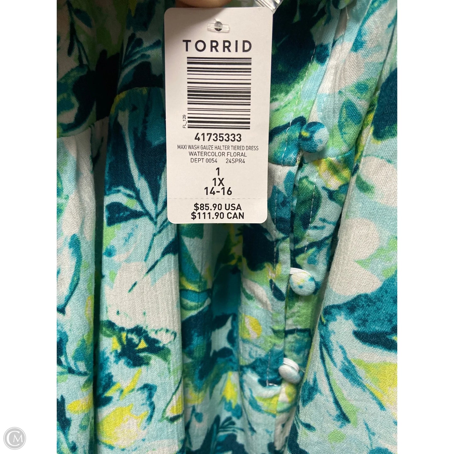 Dress Casual Maxi By Torrid In Blue & White, Size: 1x