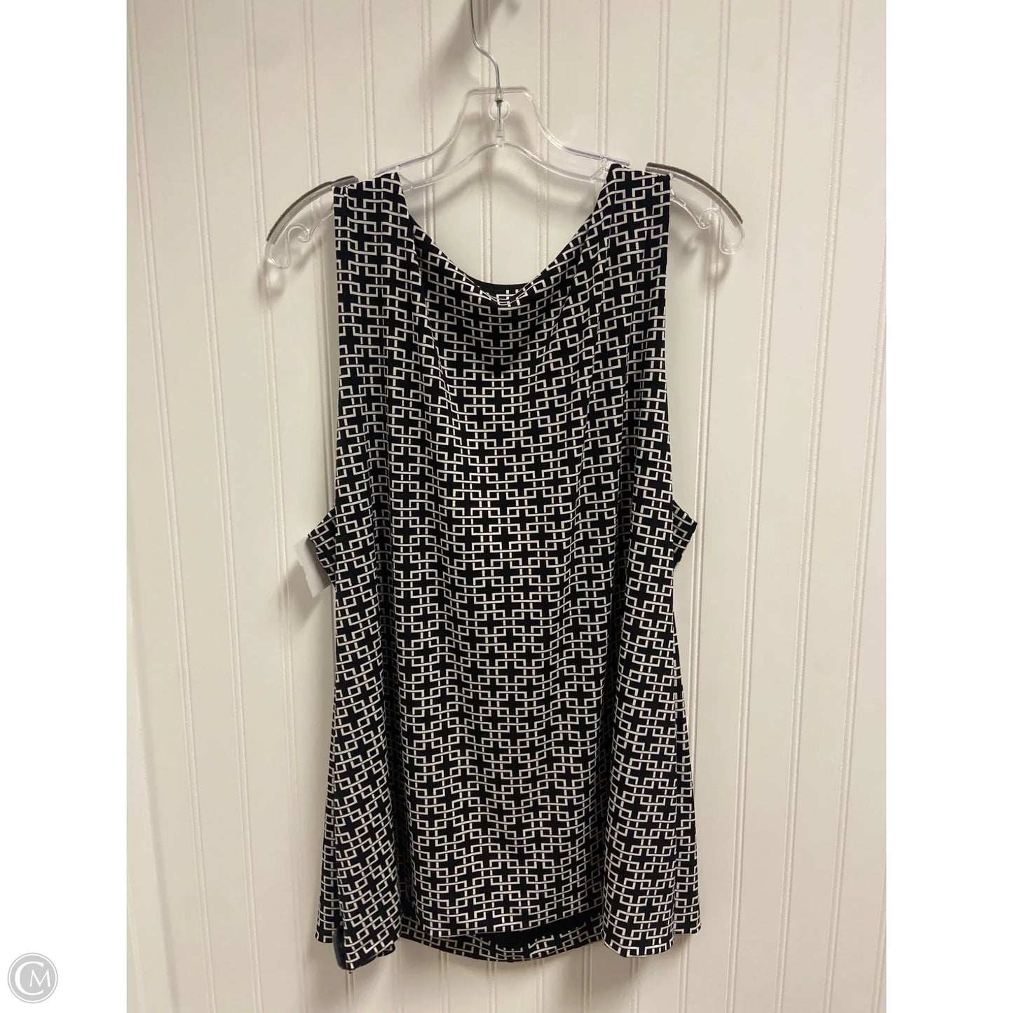 Top Sleeveless By White House Black Market In Black & White, Size: 3x
