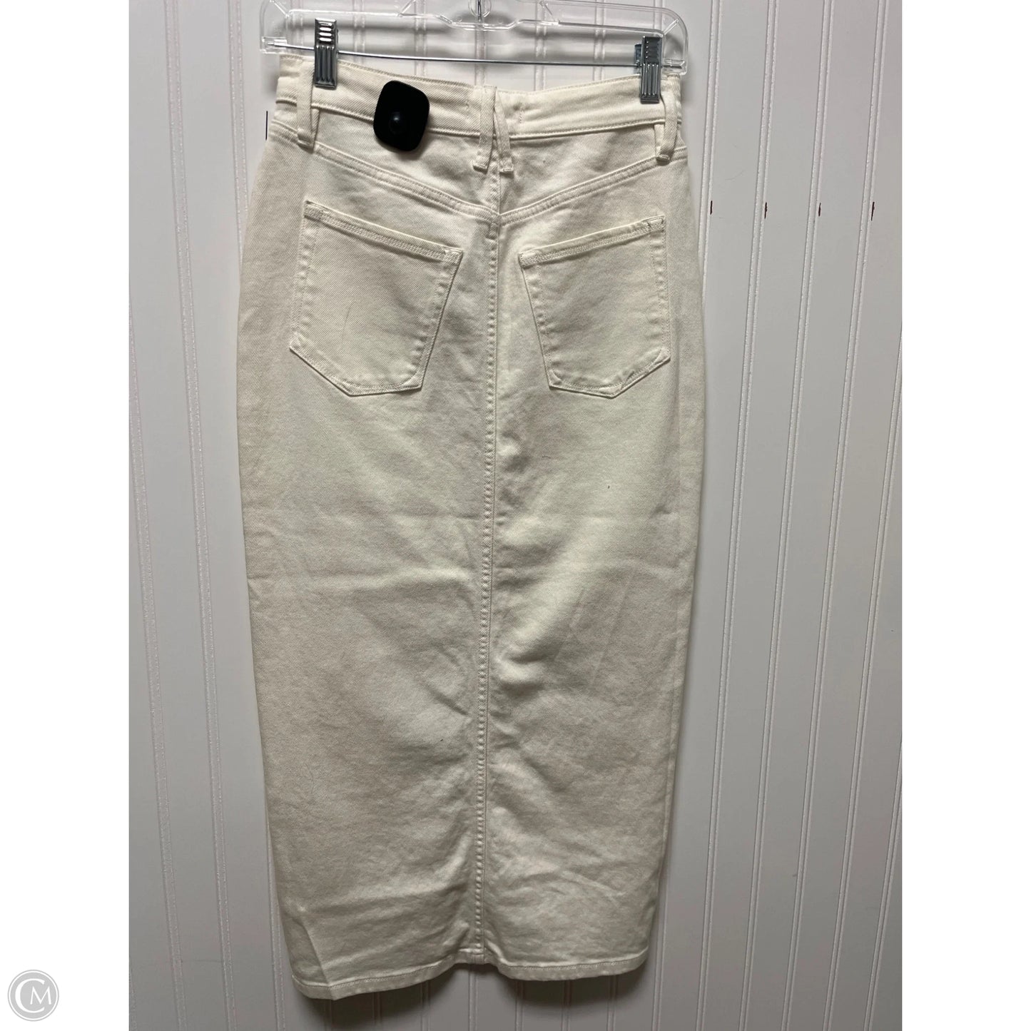 Skirt Maxi By Good American In White Denim, Size: 0