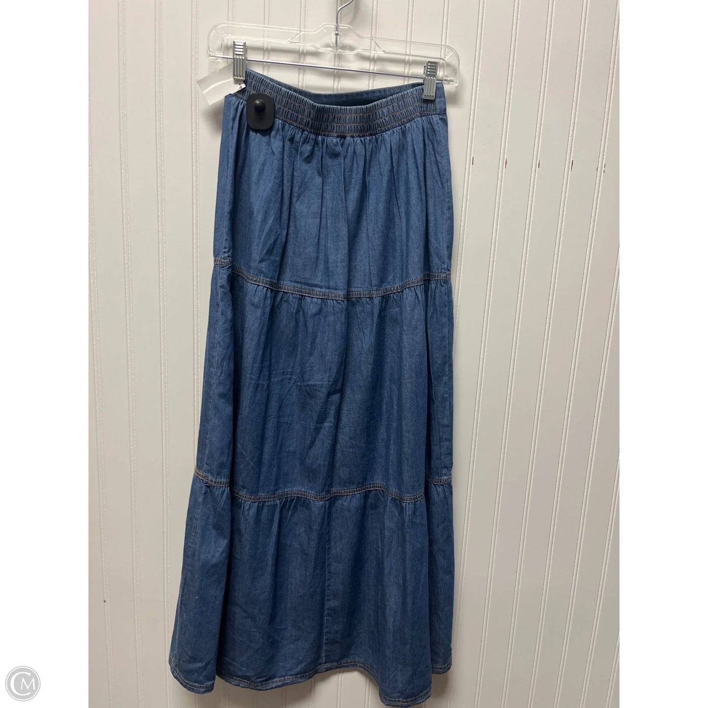 Skirt Maxi By Bcx In Blue Denim, Size: S