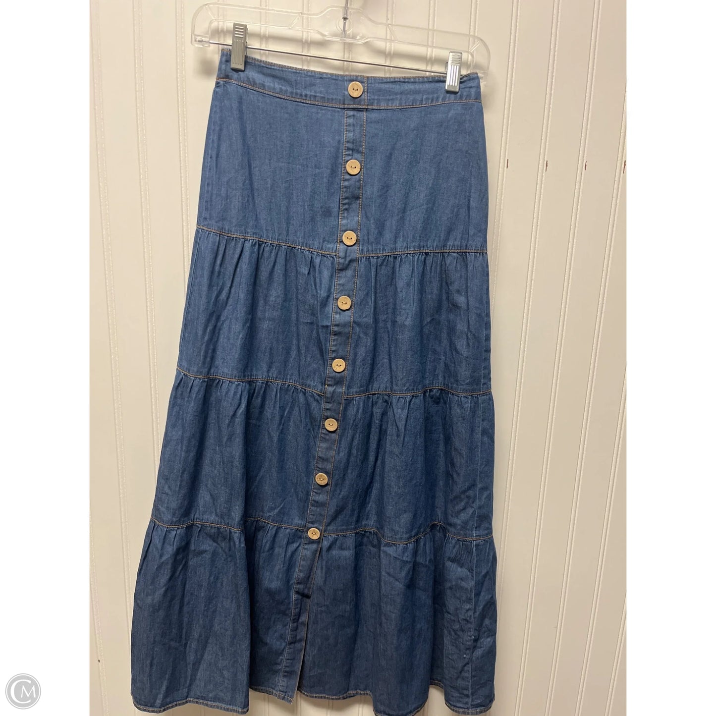 Skirt Maxi By Bcx In Blue Denim, Size: Xs