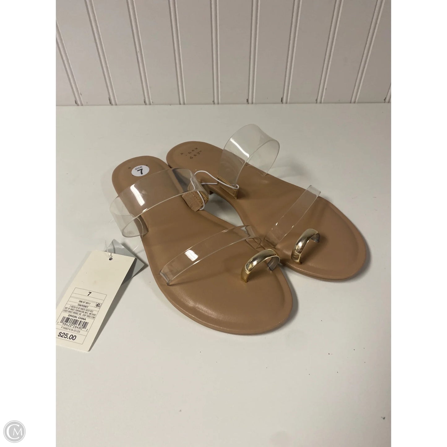 Sandals Flats By A New Day In Clear, Size: 7