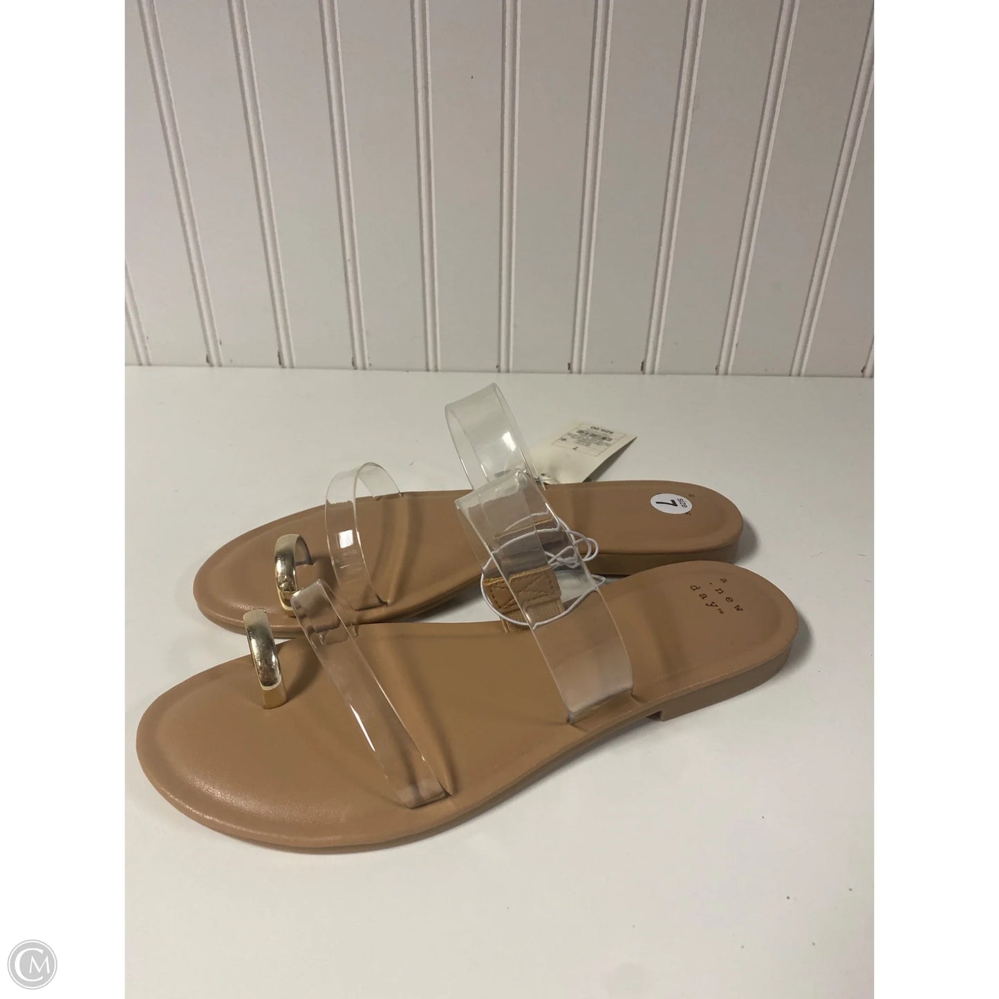 Sandals Flats By A New Day In Clear, Size: 7