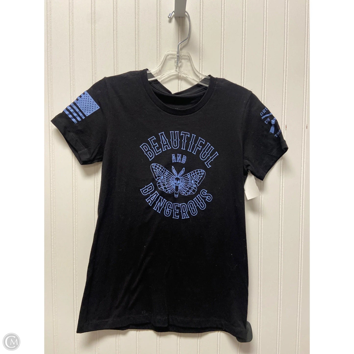 Top Short Sleeve By Clothes Mentor In Black, Size: S