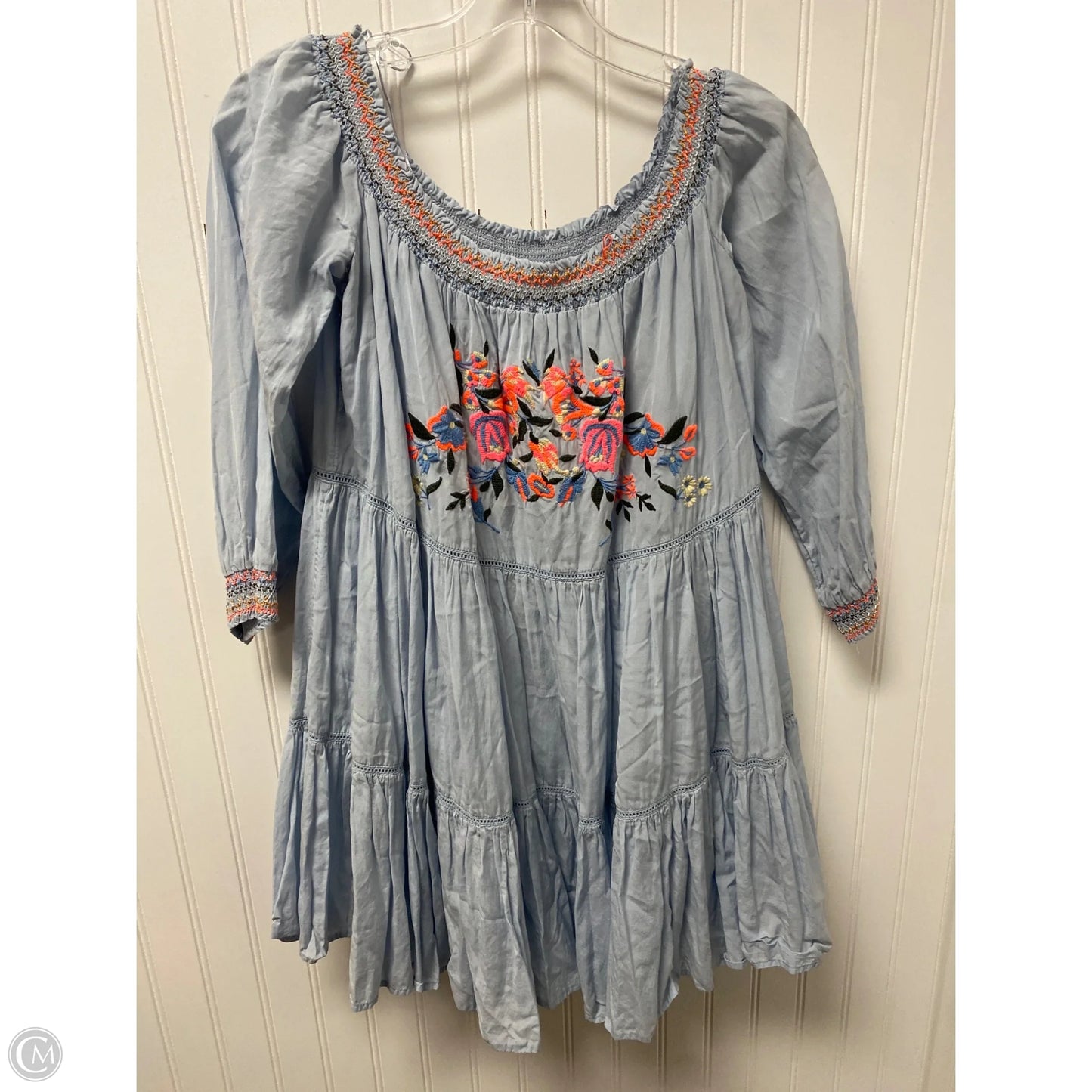 Tunic Long Sleeve By Free People In Blue, Size: M