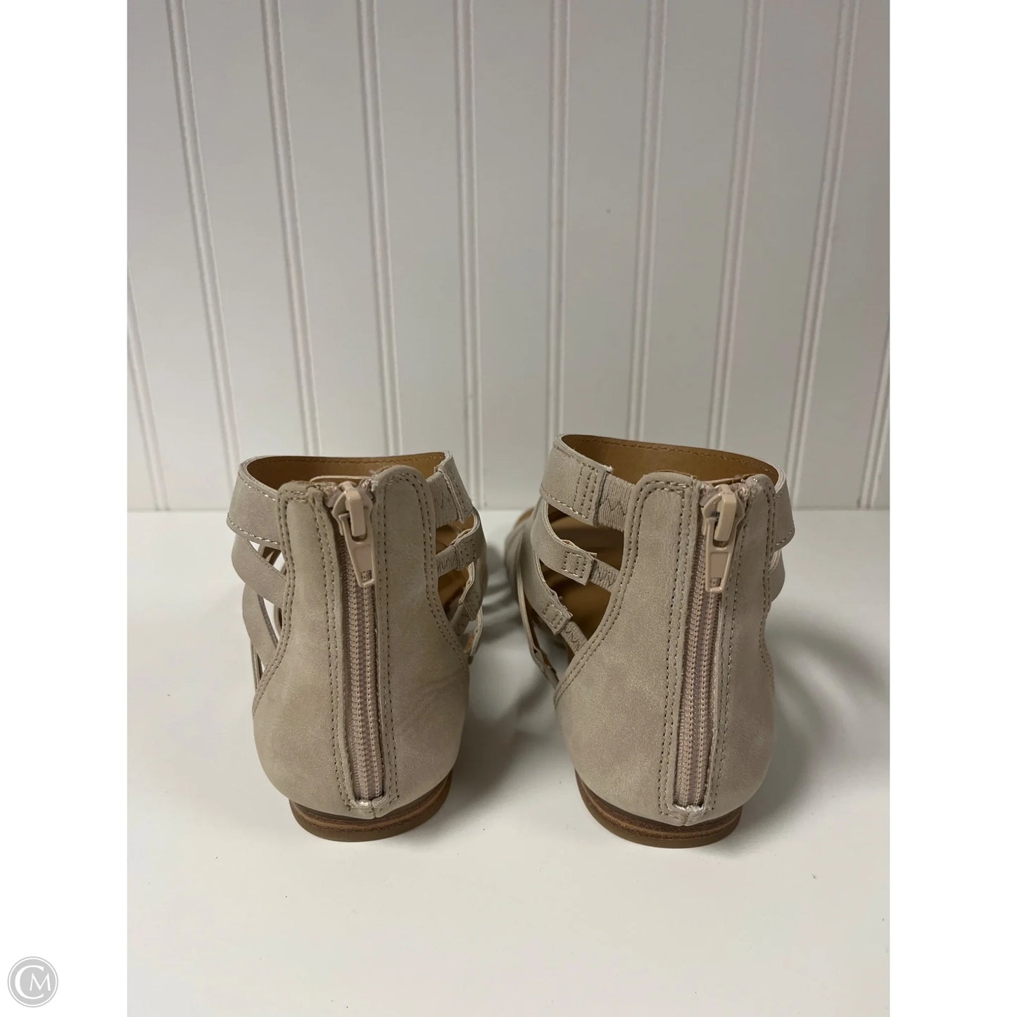 Sandals Flats By Wonderly In Taupe, Size: 8