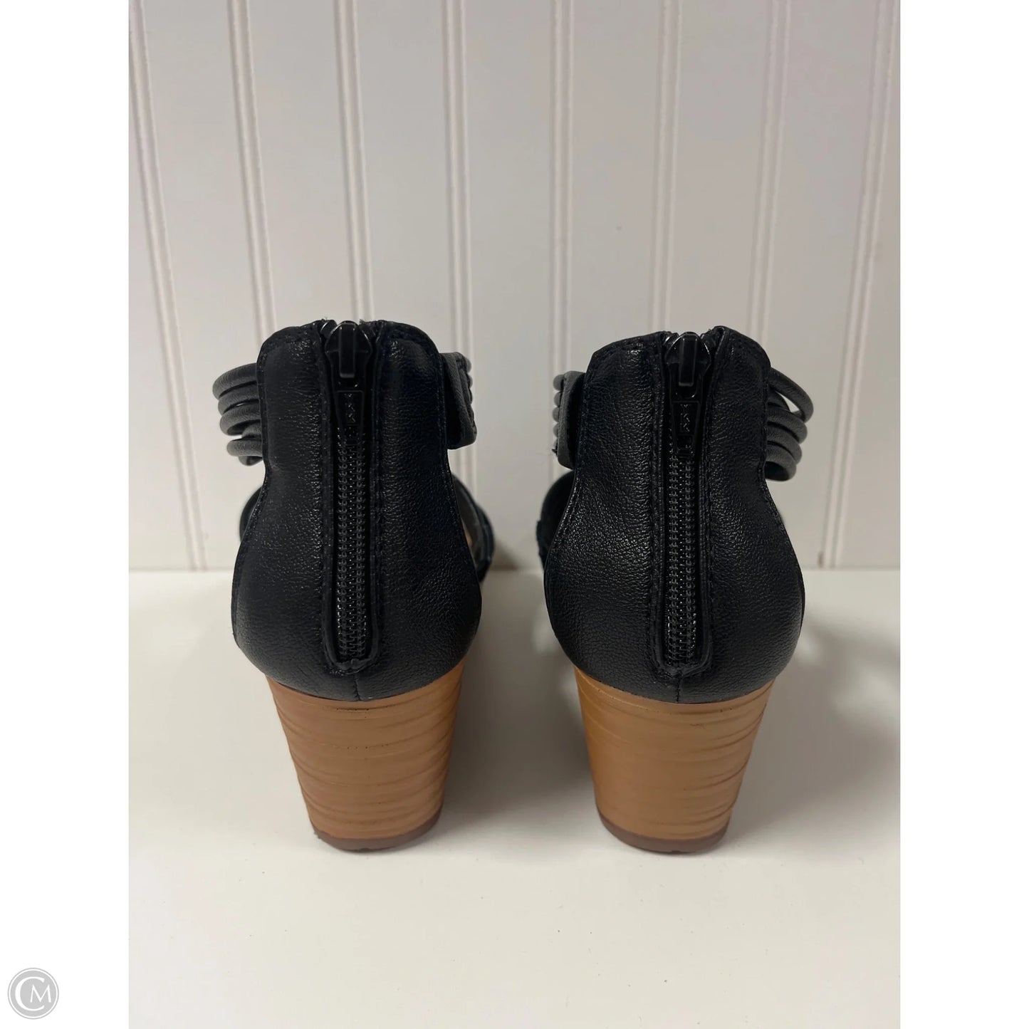 Sandals Heels Wedge By Bare Traps In Black, Size: 8
