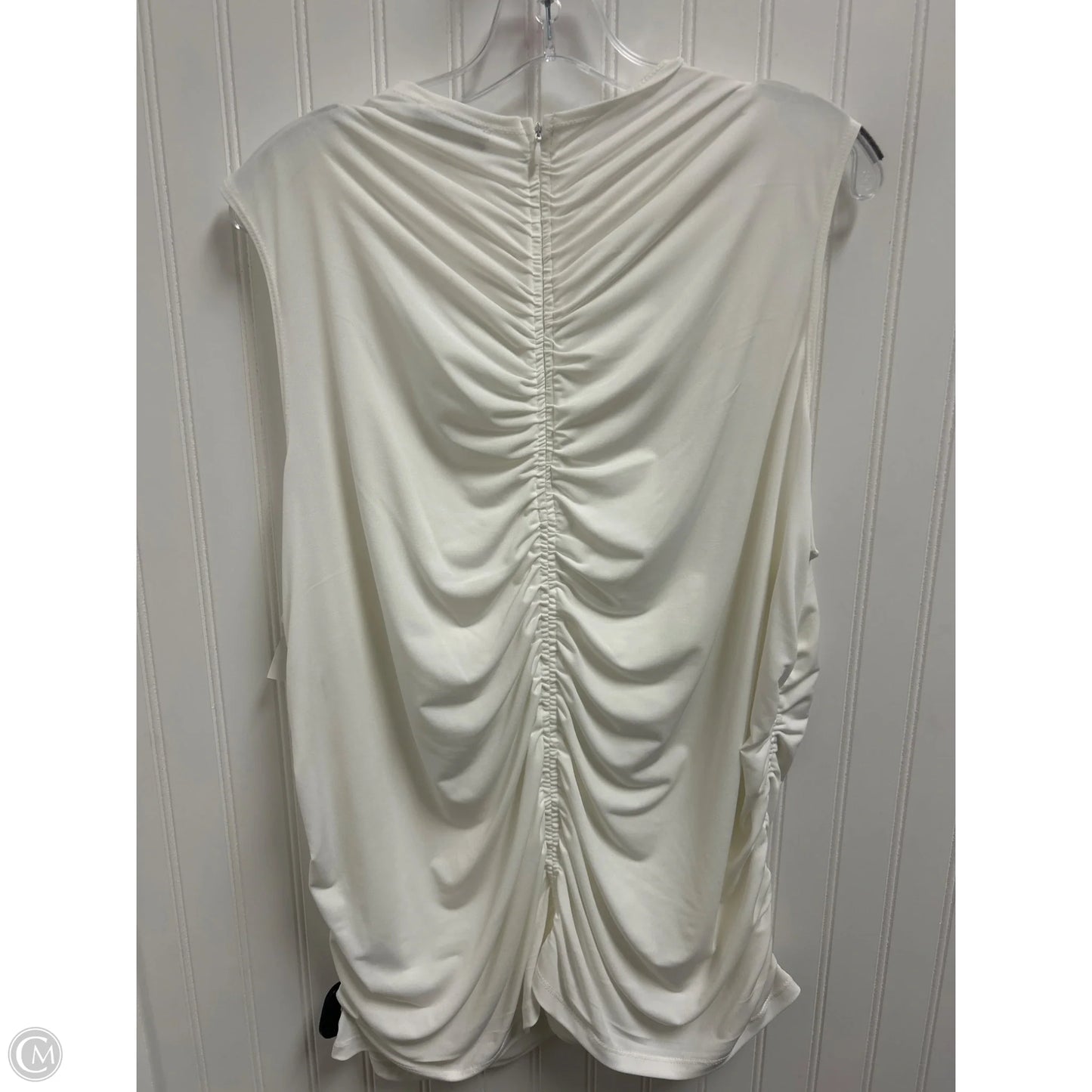 Top Sleeveless By Calvin Klein In White, Size: 2x