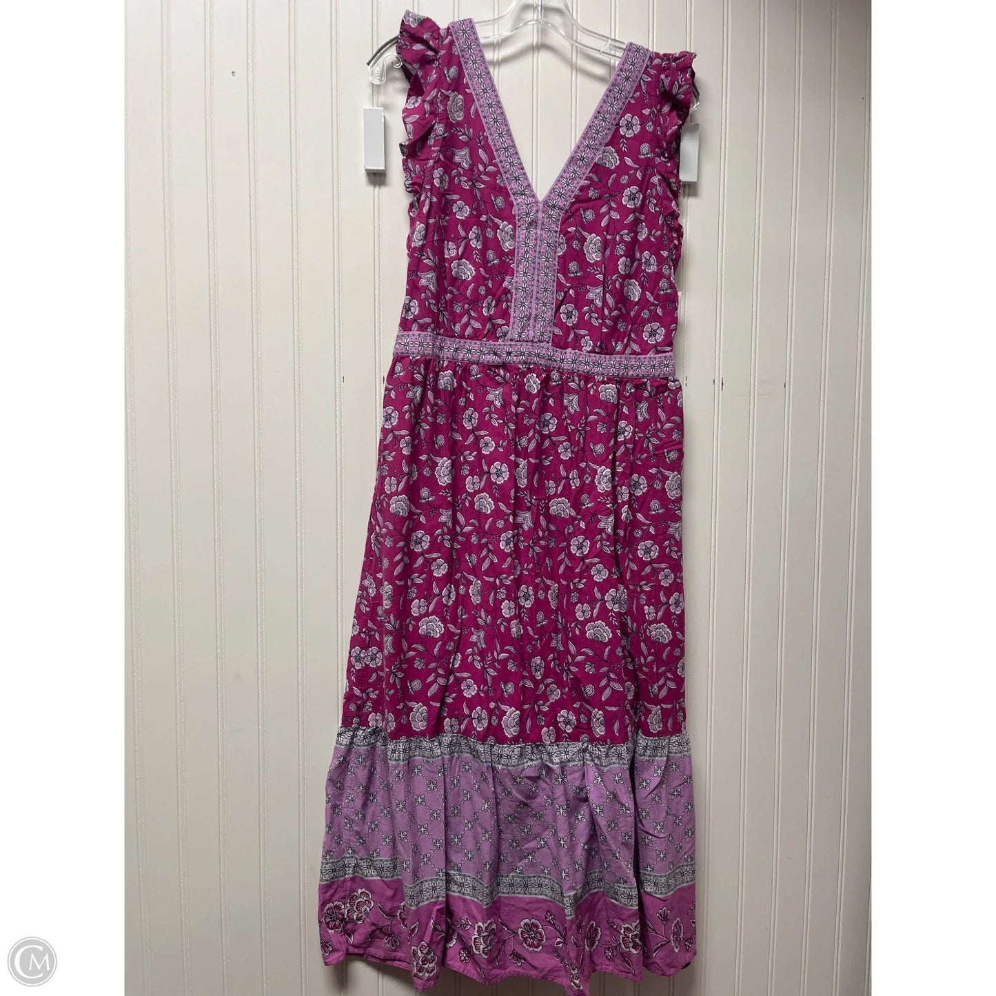 Dress Casual Midi By Loft In Purple, Size: M