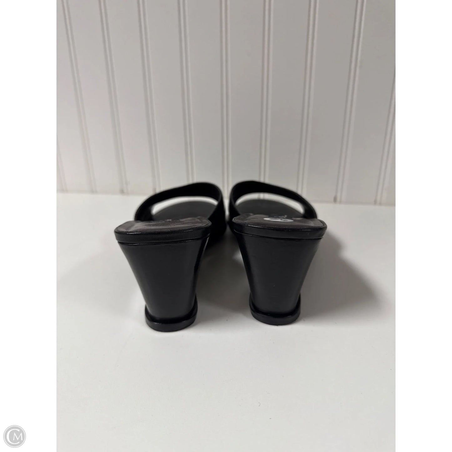 Sandals Heels Wedge By Etienne Aigner In Black, Size: 7.5
