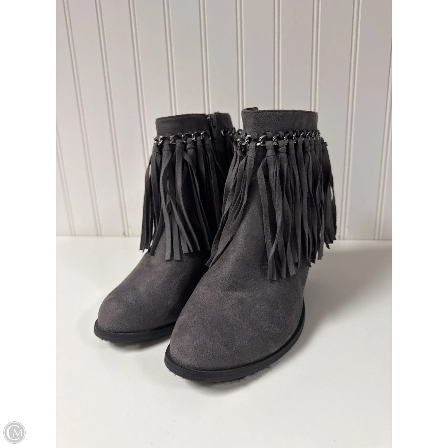 Boots Ankle Heels By Pierre Dumas In Grey, Size: 7.5