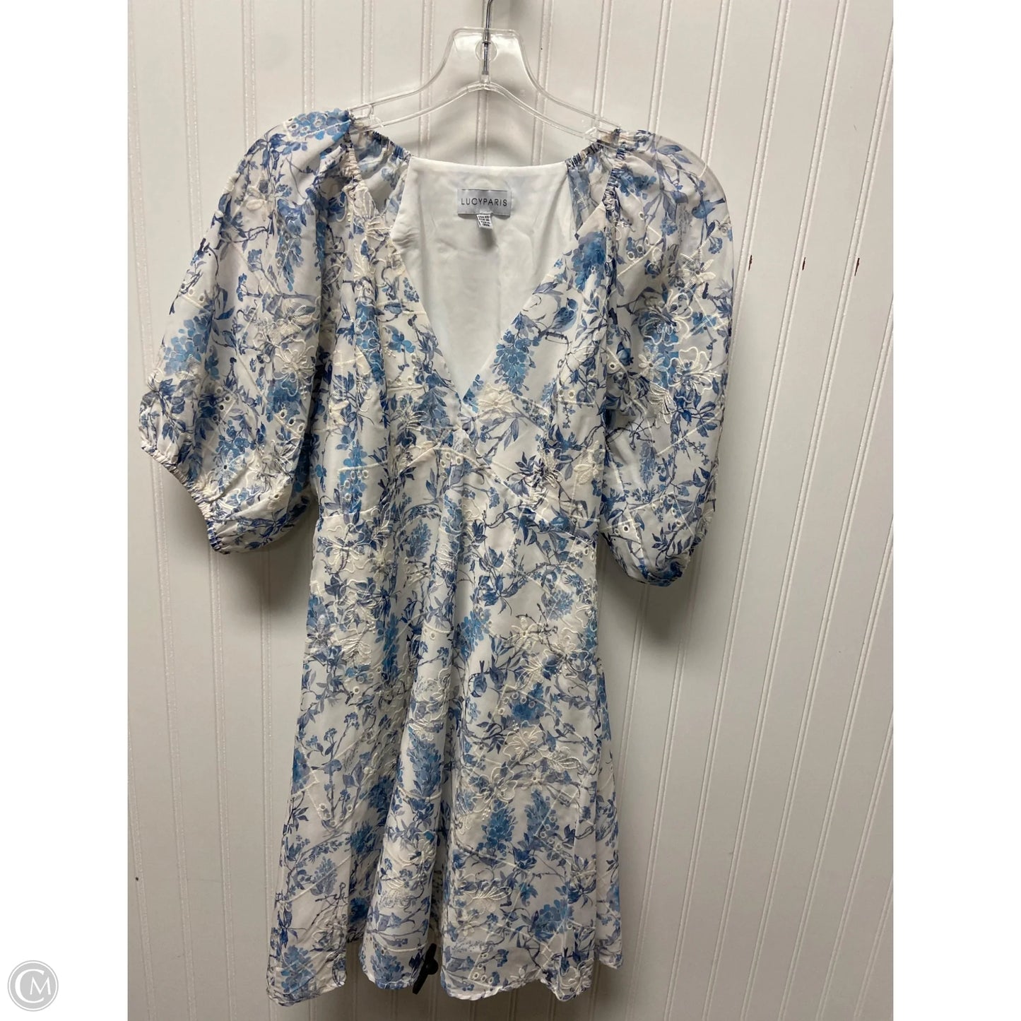 Dress Casual Short By Lucy Paris In Blue & White, Size: Xs