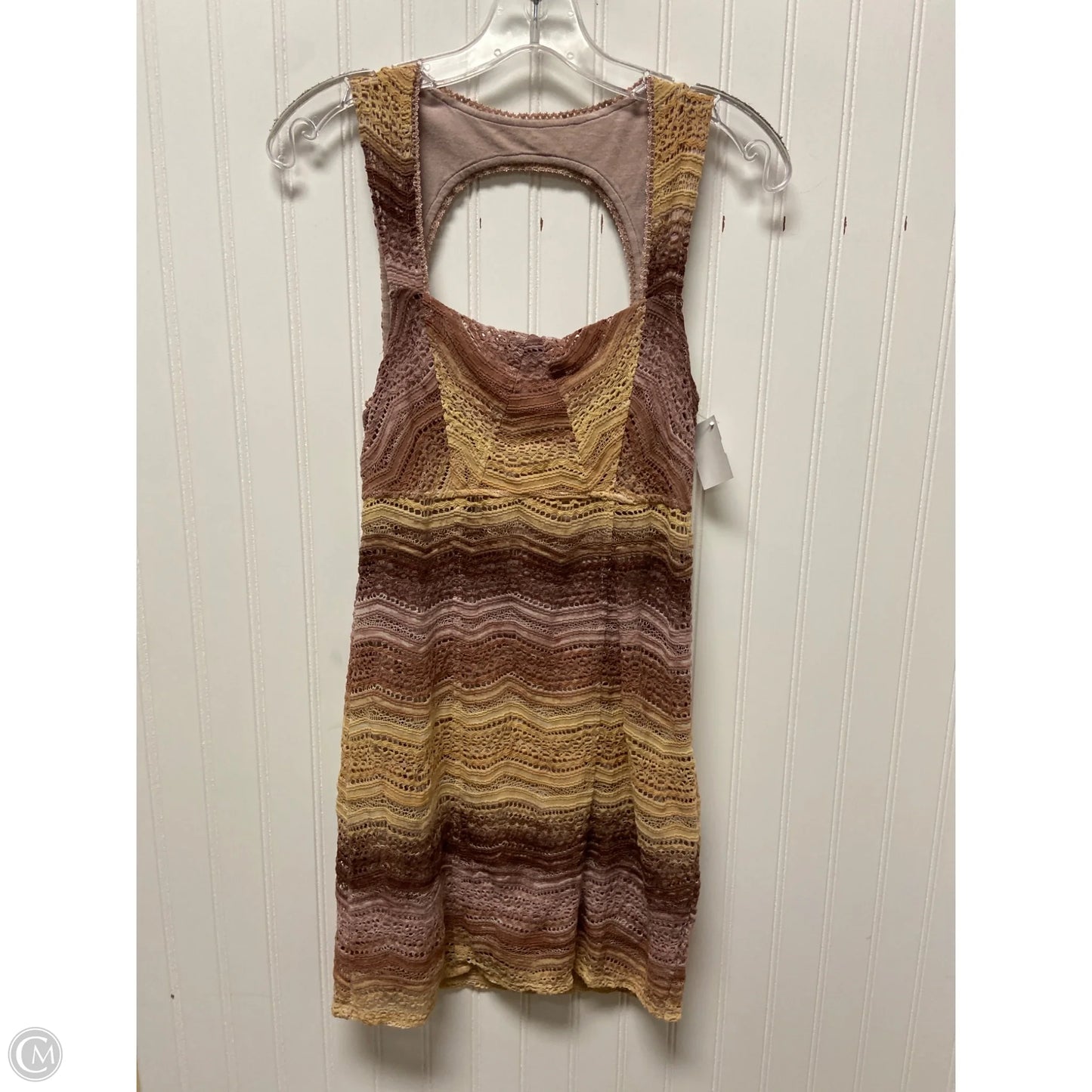 Dress Casual Short By Free People In Brown & Yellow, Size: S