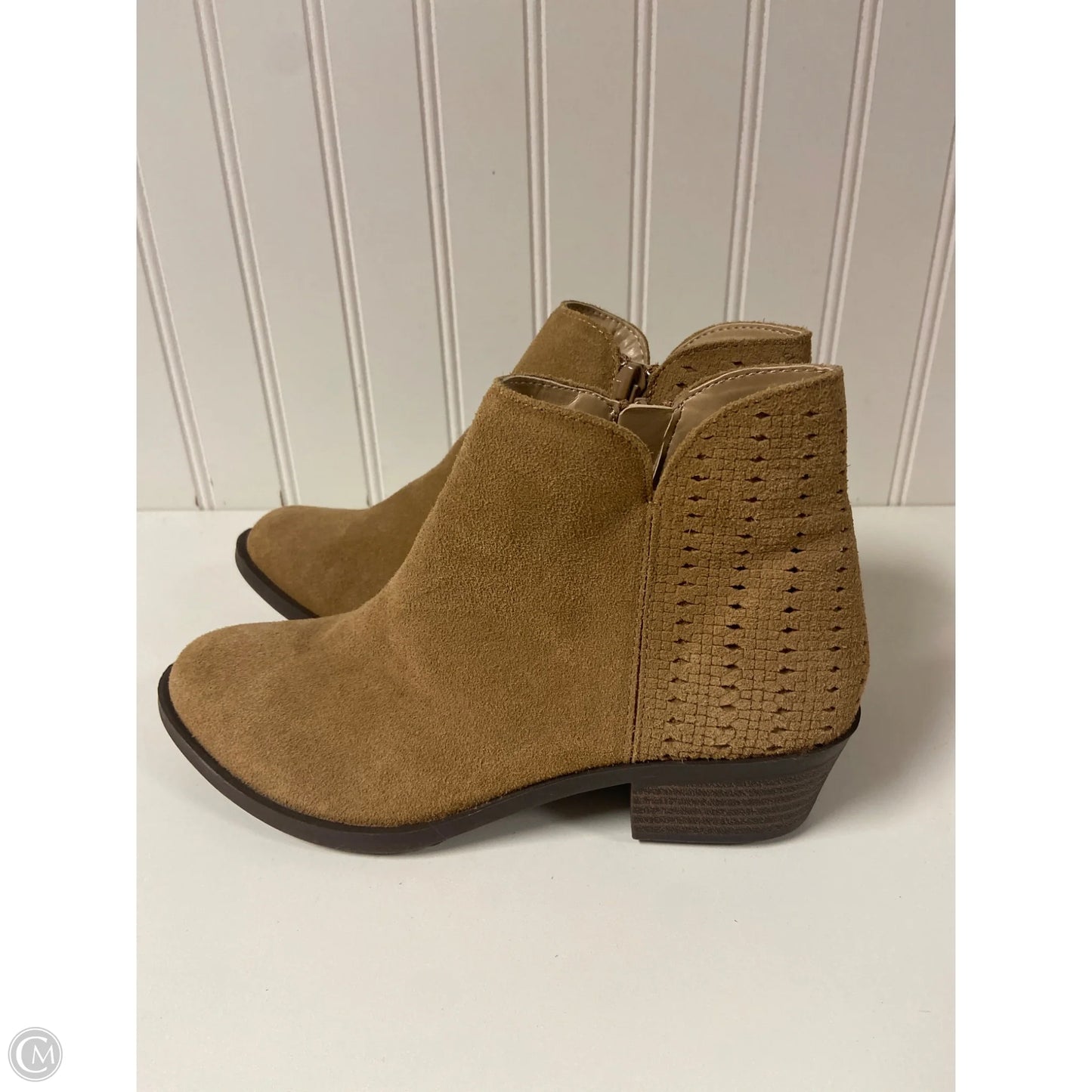 Boots Ankle Heels By Kensie In Tan, Size: 6