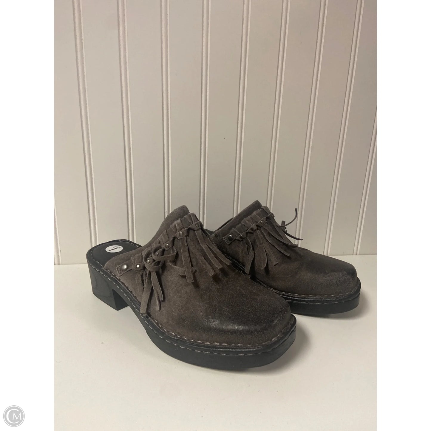 Shoes Heels Block By Born In Grey, Size: 7
