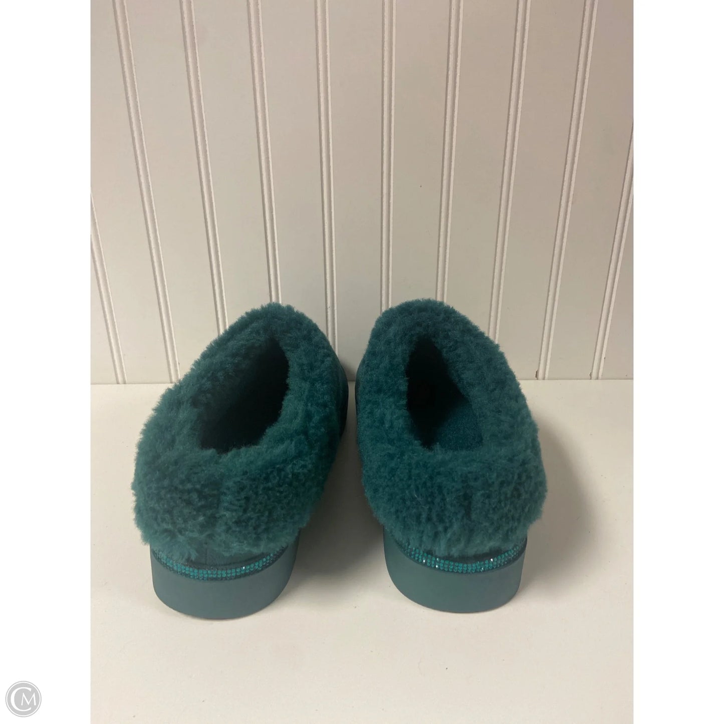 Slippers By Joy & Iman In Teal, Size: 9