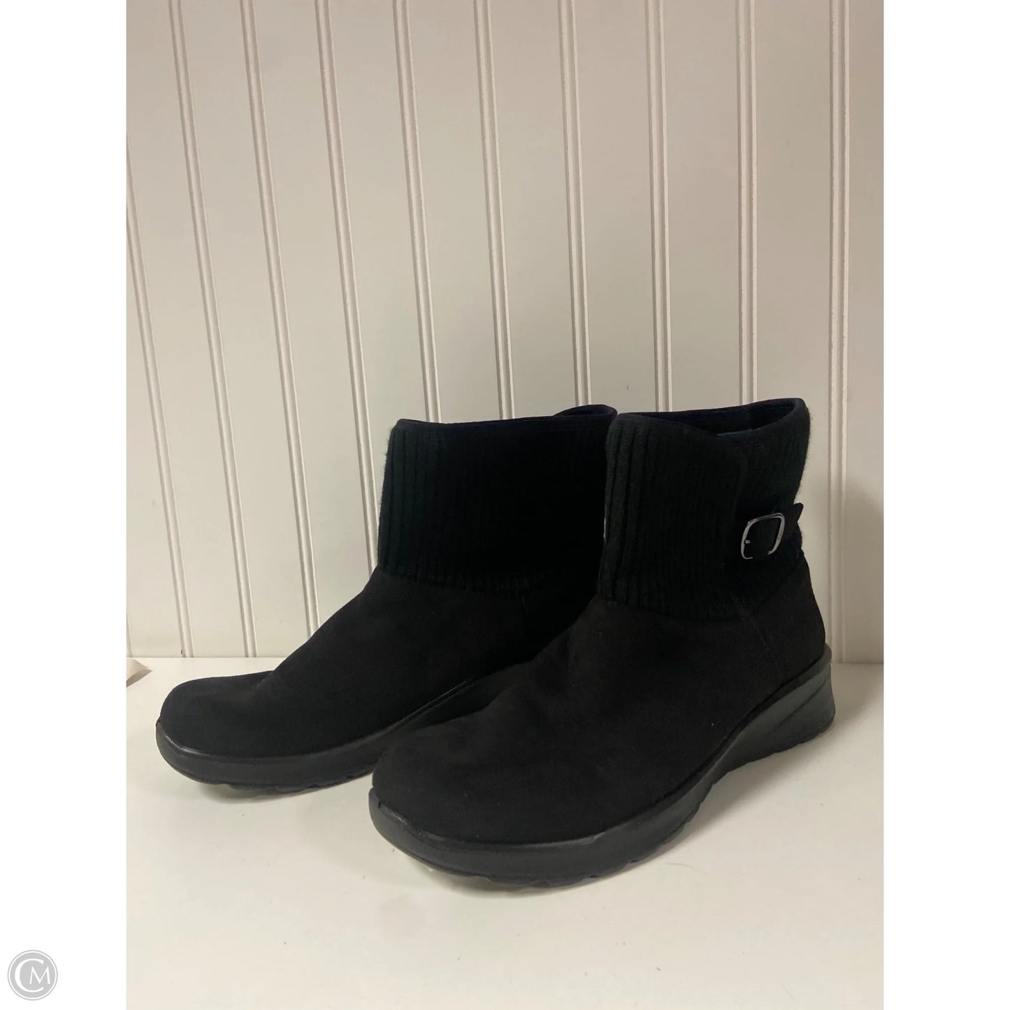 Boots Ankle Flats By Bzees In Black, Size: 9