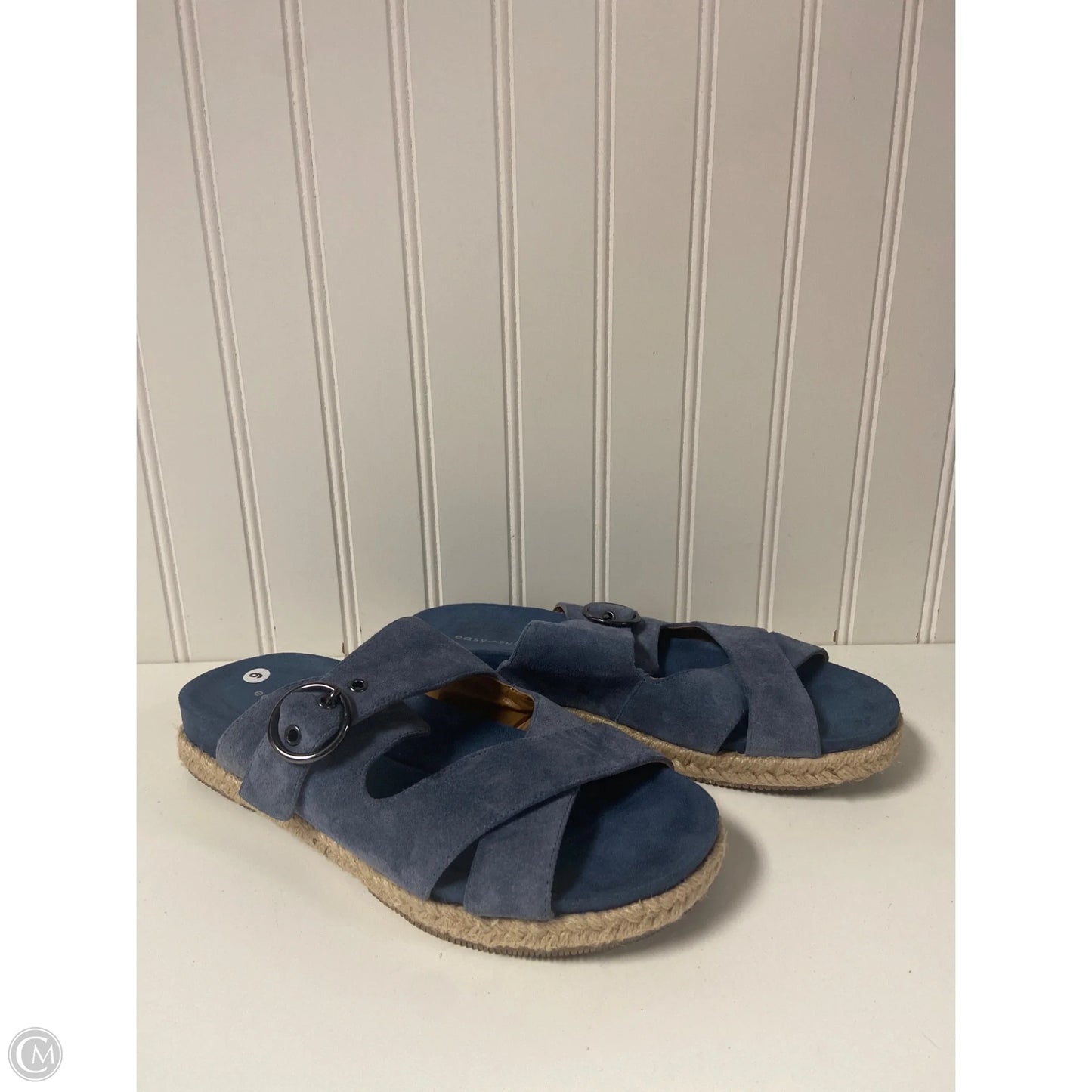 Sandals Flats By Easy Spirit In Blue, Size: 9